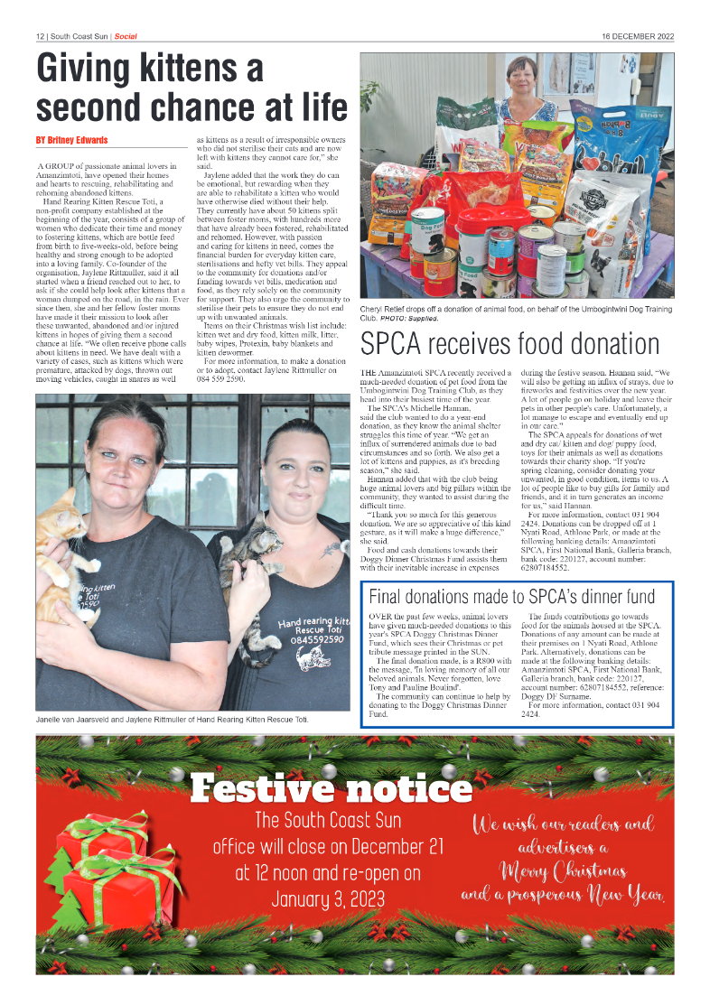 South Coast Sun 16 December 2022 page 12