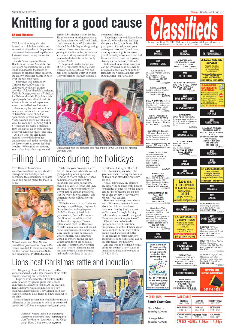South Coast Sun 16 December 2022 page 15