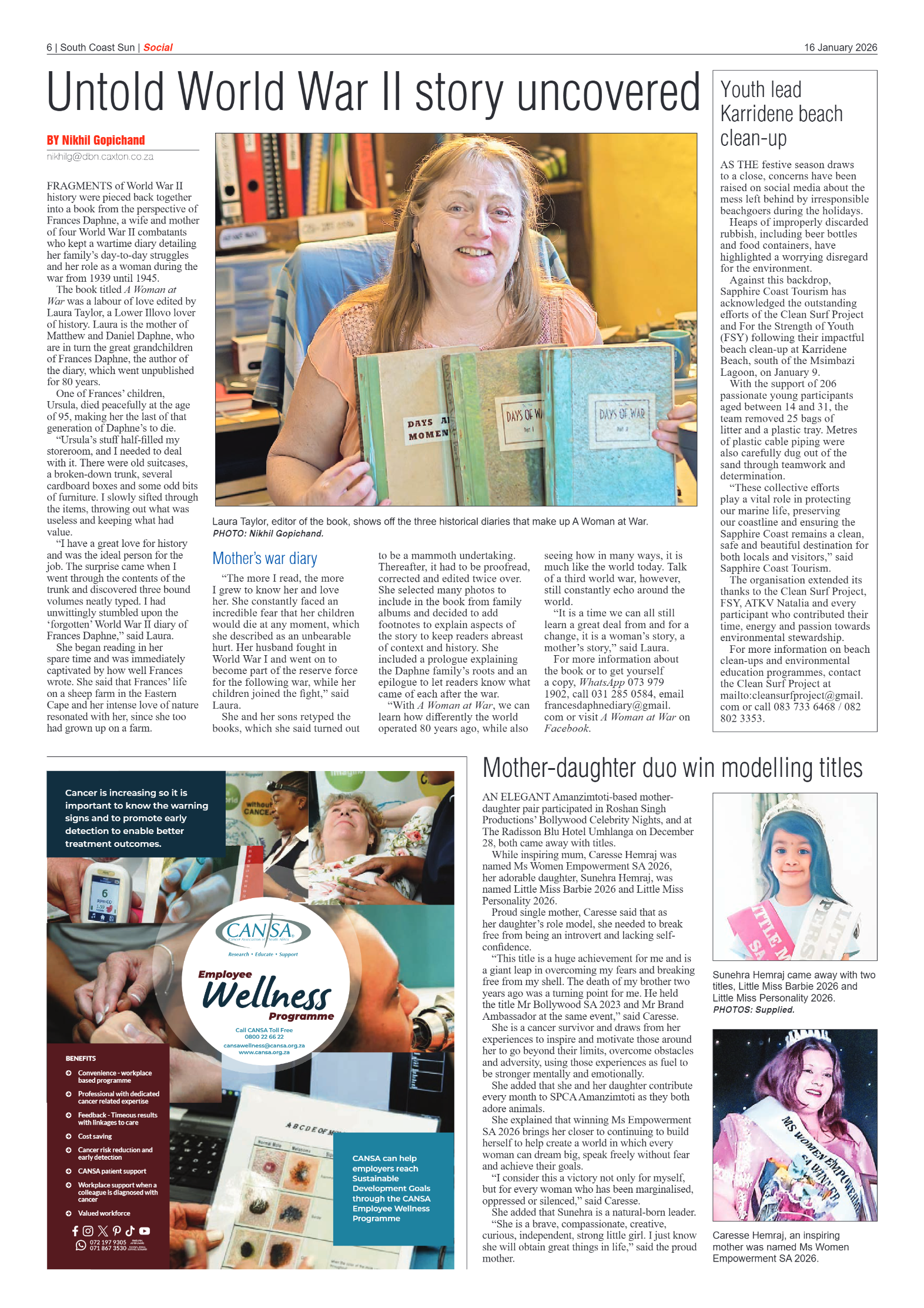 South Coast Sun 16 January 2026 page 6