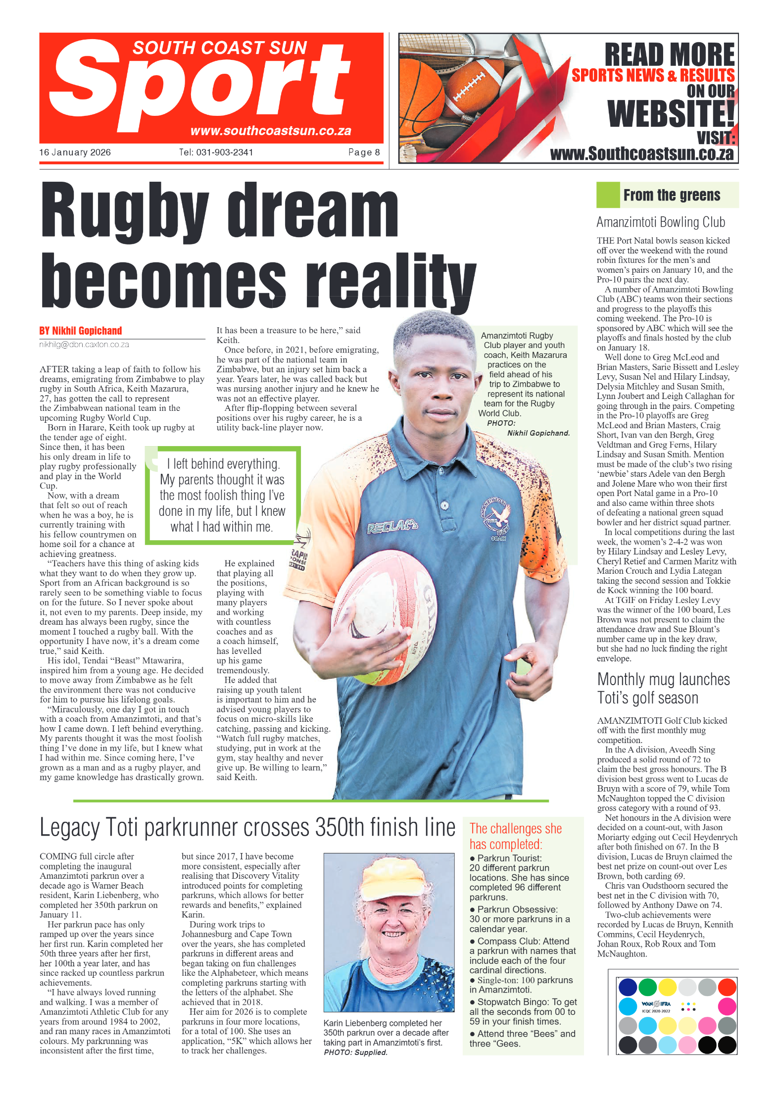 South Coast Sun 16 January 2026 page 8