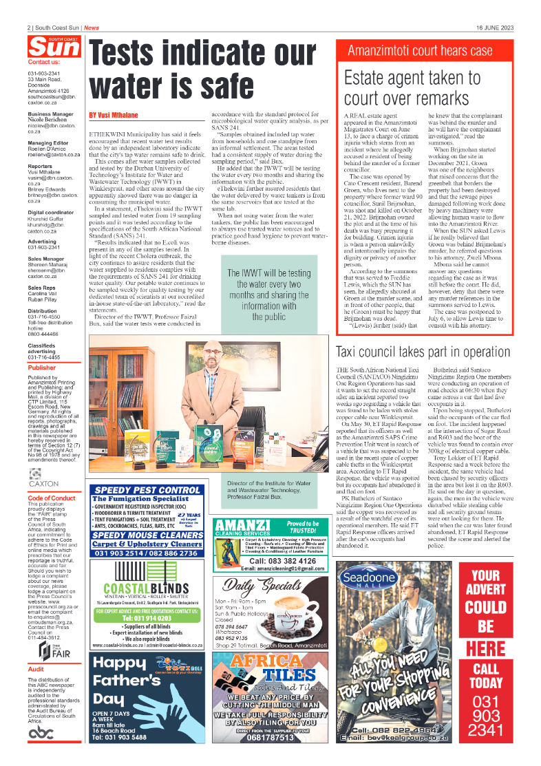 South Coast Sun 16 June 2023 page 2