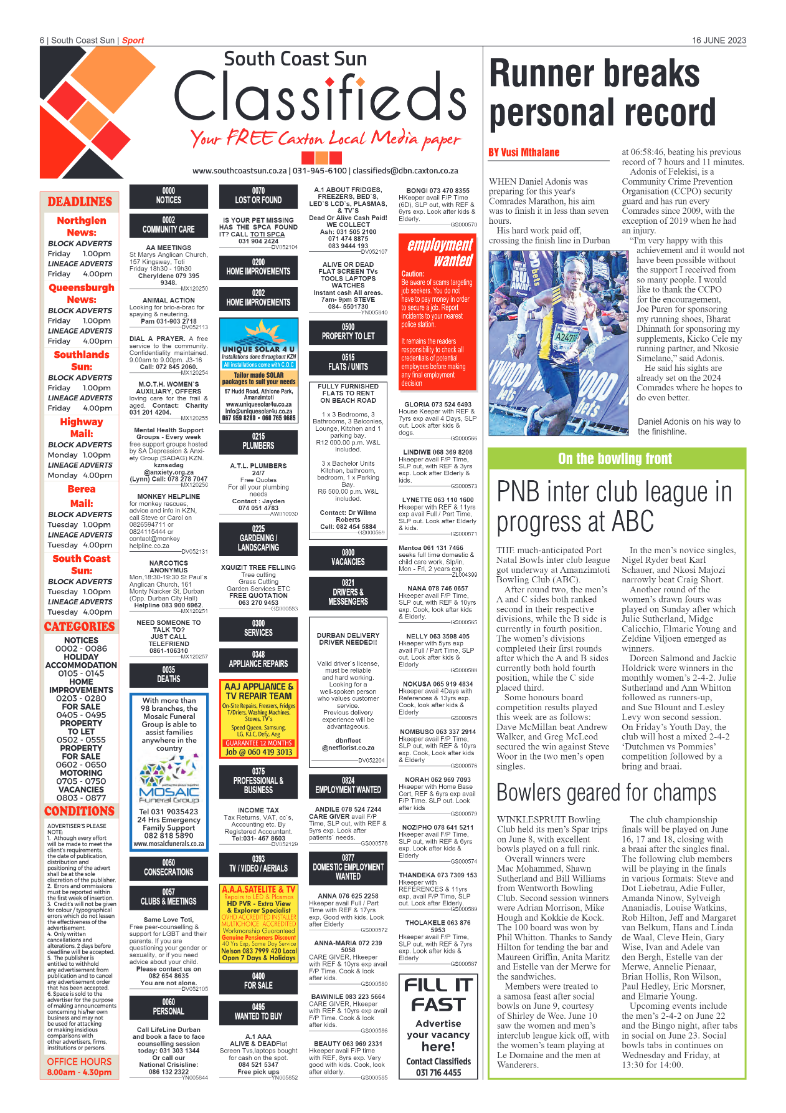 South Coast Sun 16 June 2023 page 6