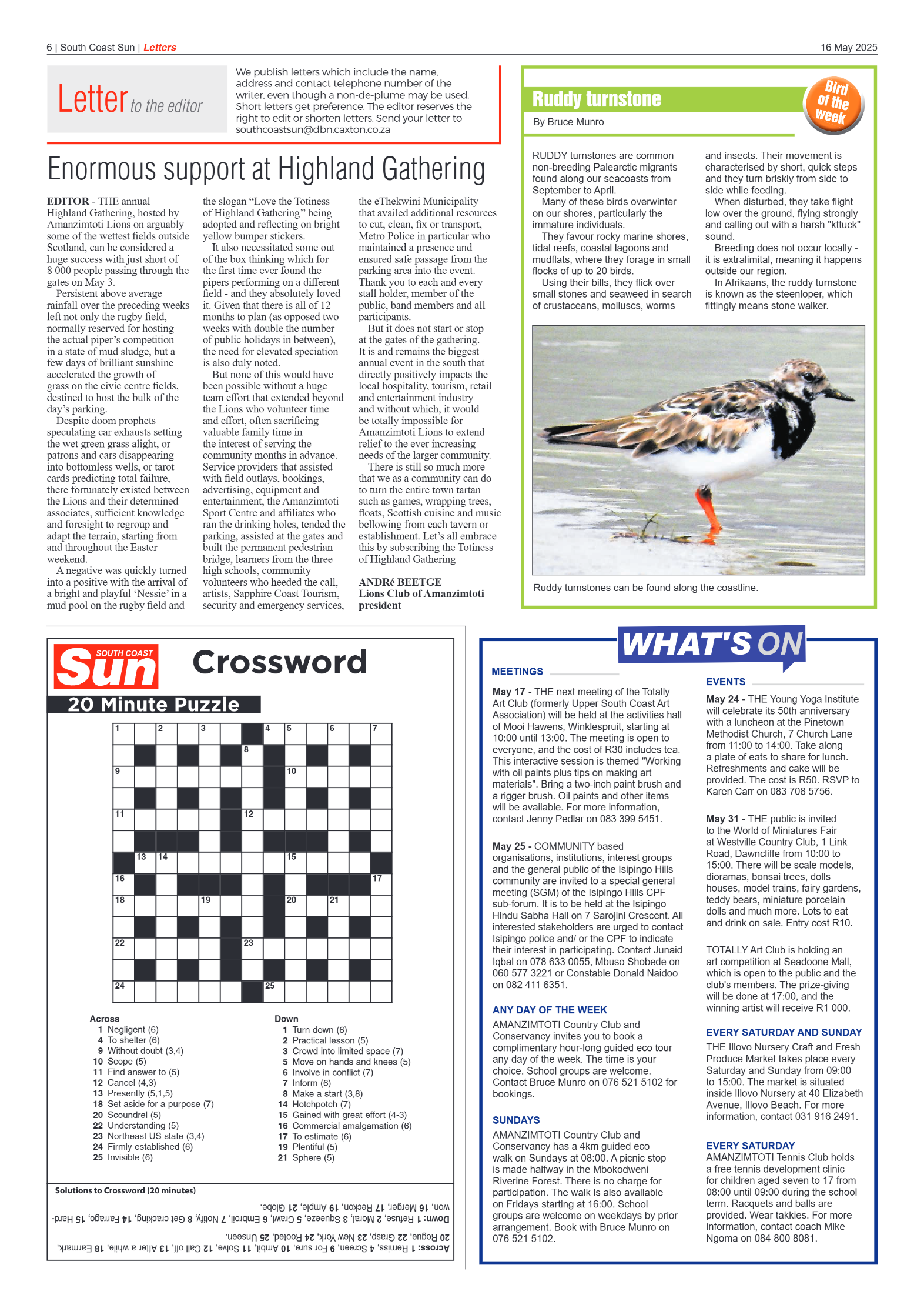 South Coast Sun 16 May 2025 page 6