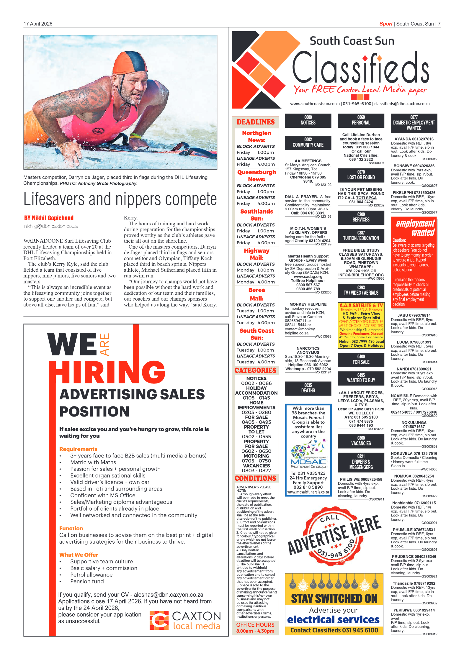 South Coast Sun 17 April 2026 page 7