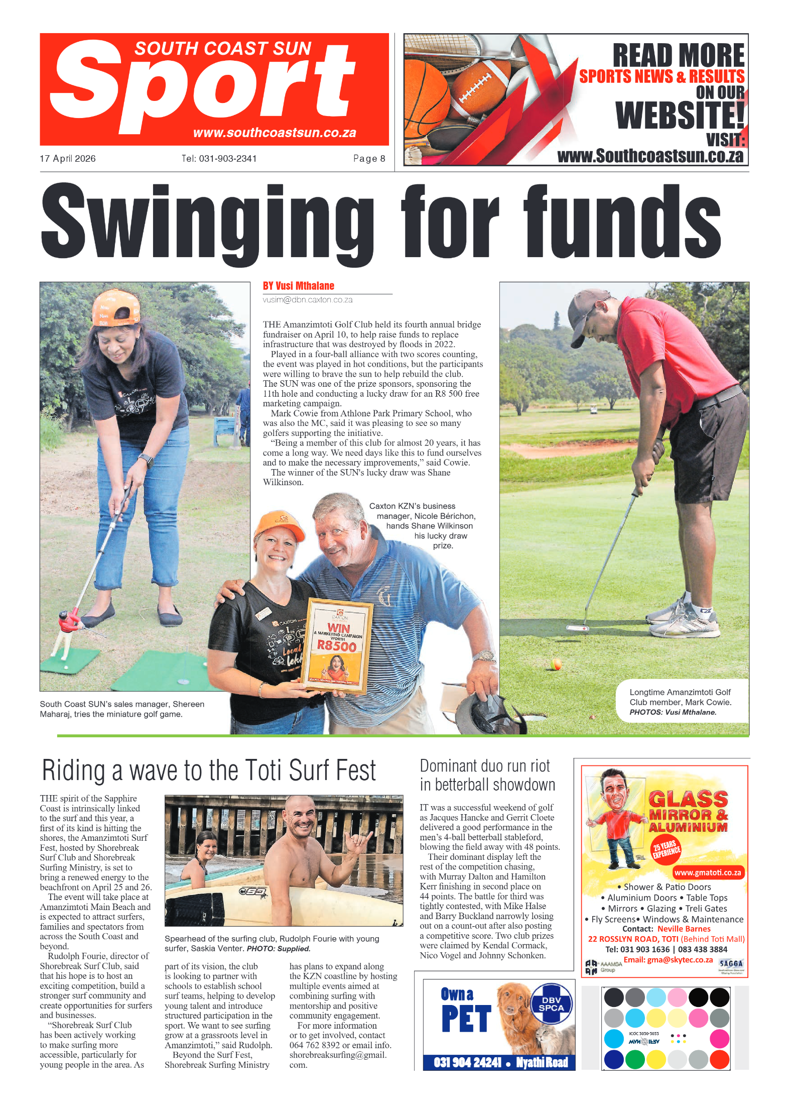 South Coast Sun 17 April 2026 page 8