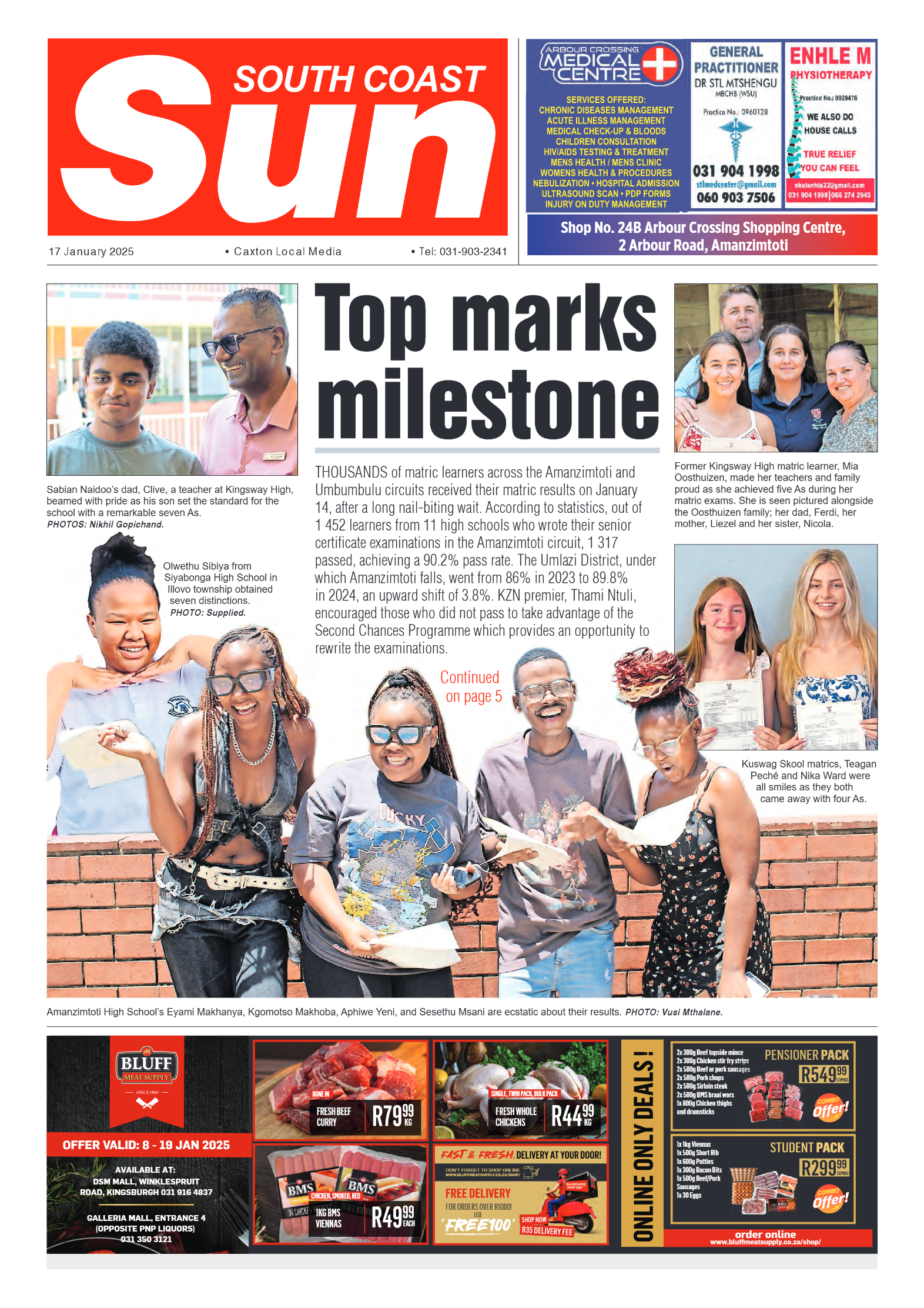 South Coast Sun 17 January 2025 page 1