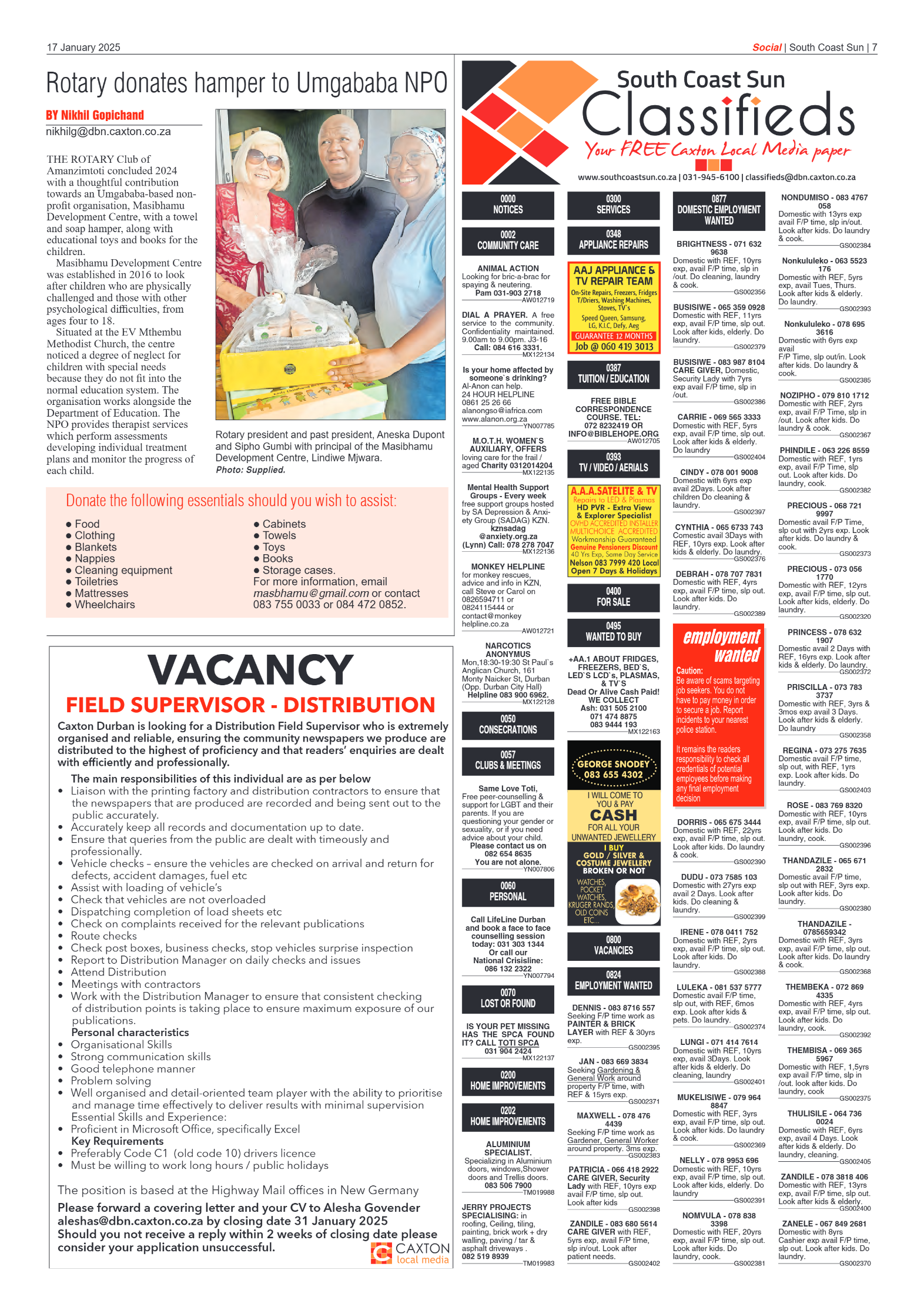 South Coast Sun 17 January 2025 page 7