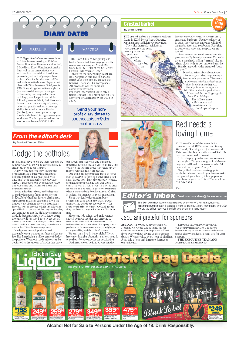 South Coast Sun 17 March 2023 page 5
