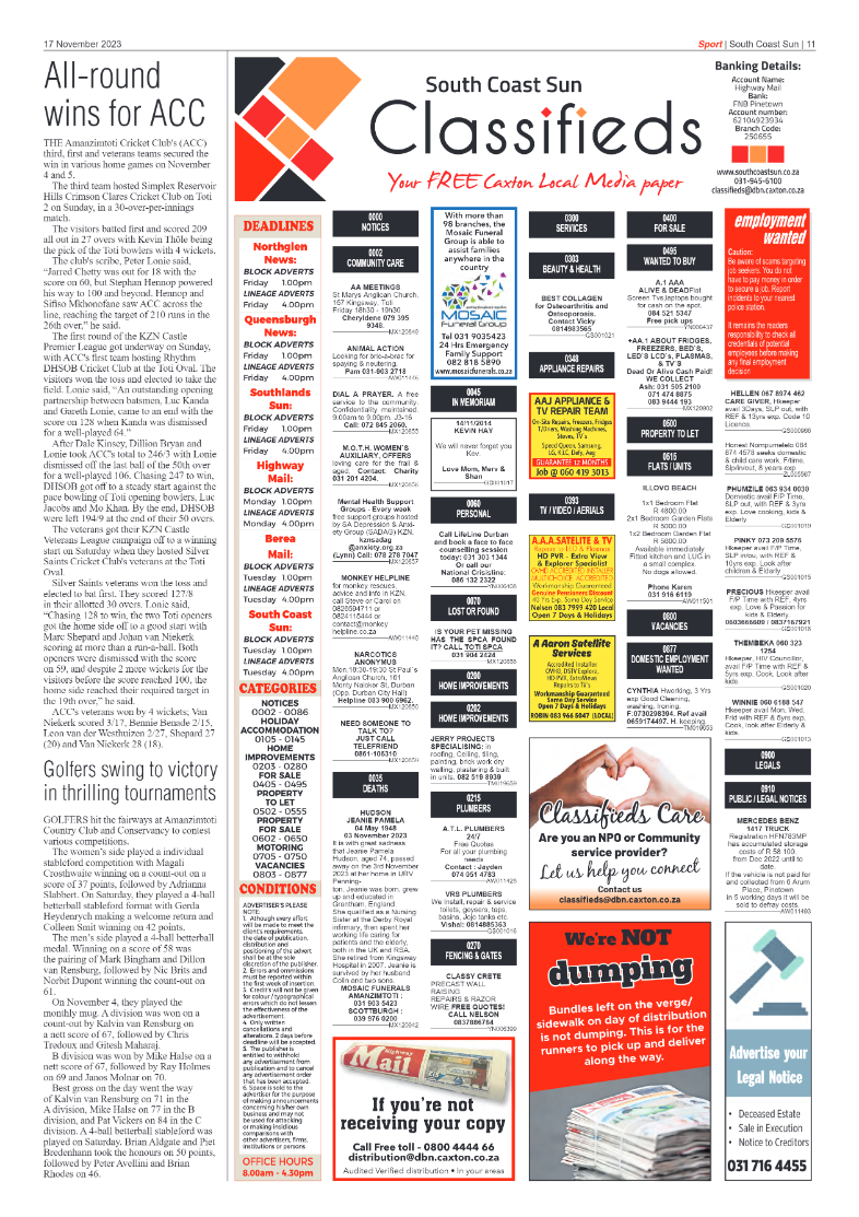 South Coast Sun 17 November 2023 page 11