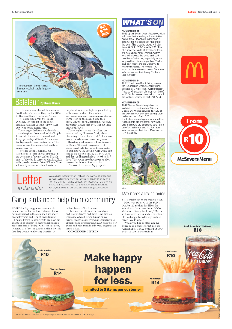 South Coast Sun 17 November 2023 page 9