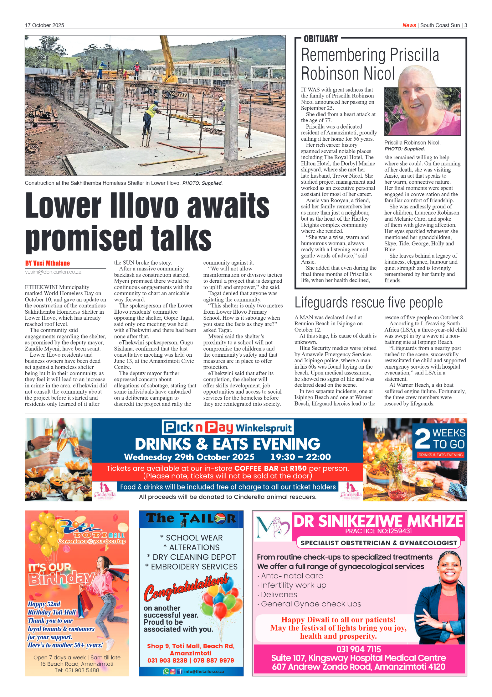 South Coast Sun 17 October 2025 page 3