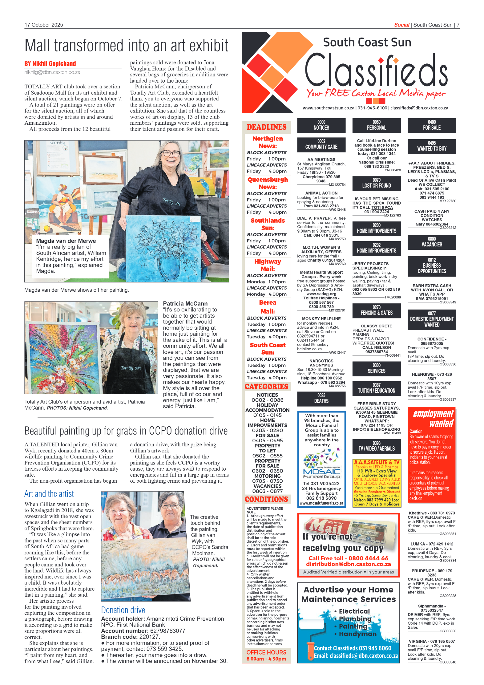 South Coast Sun 17 October 2025 page 7