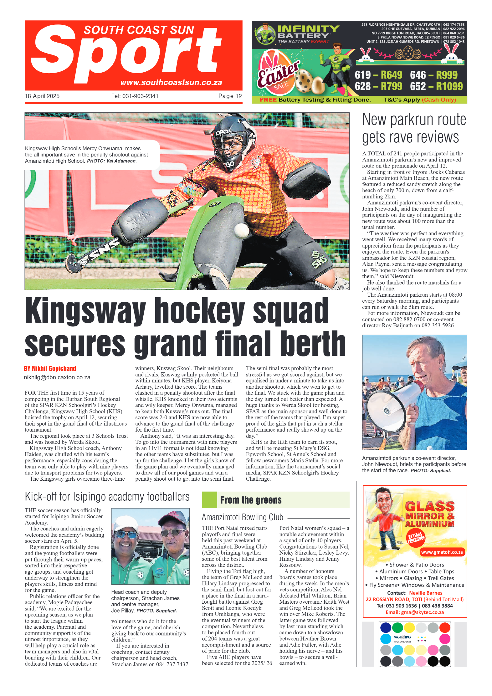 South Coast Sun 18 April 2025 page 12