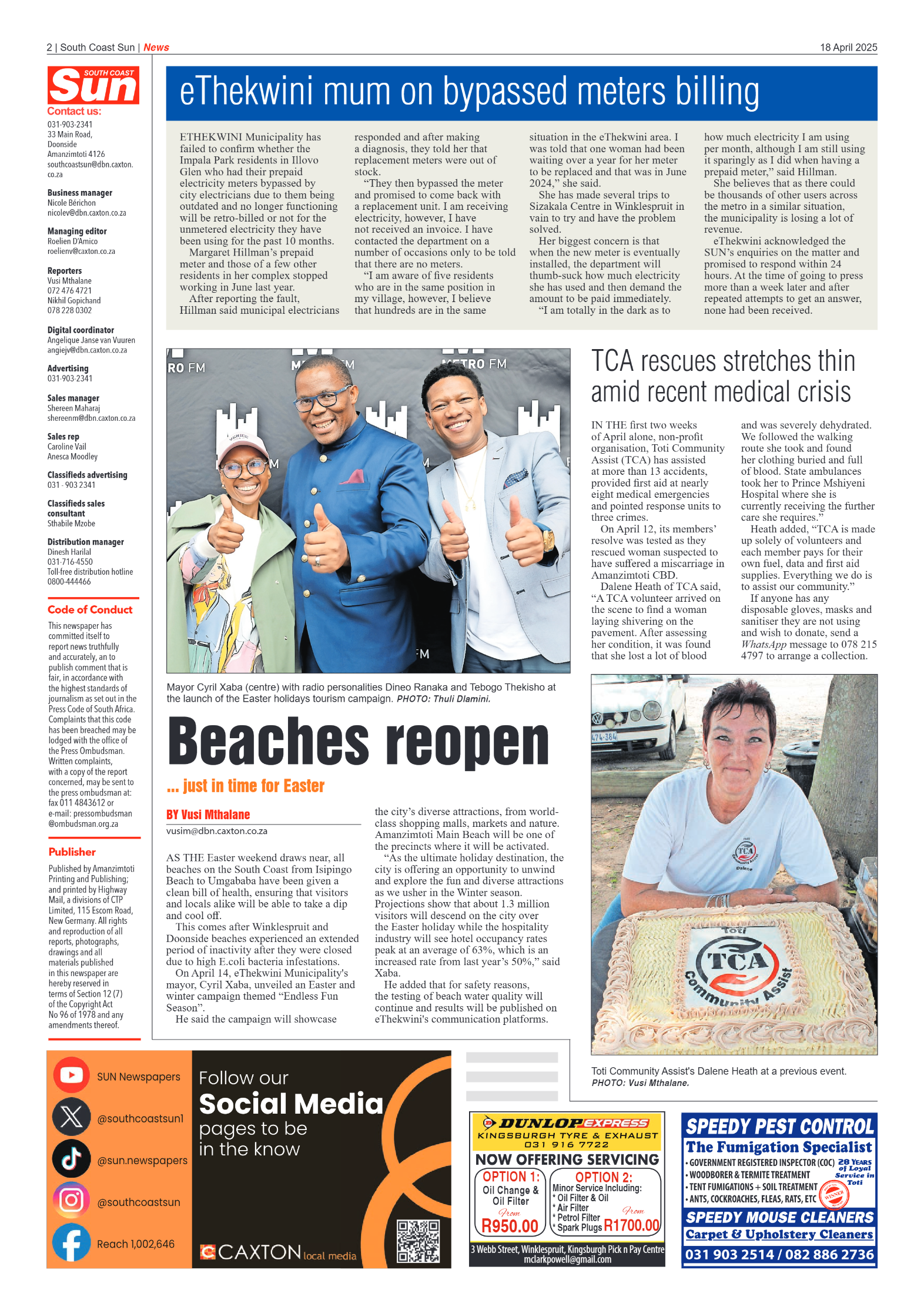 South Coast Sun 18 April 2025 page 2