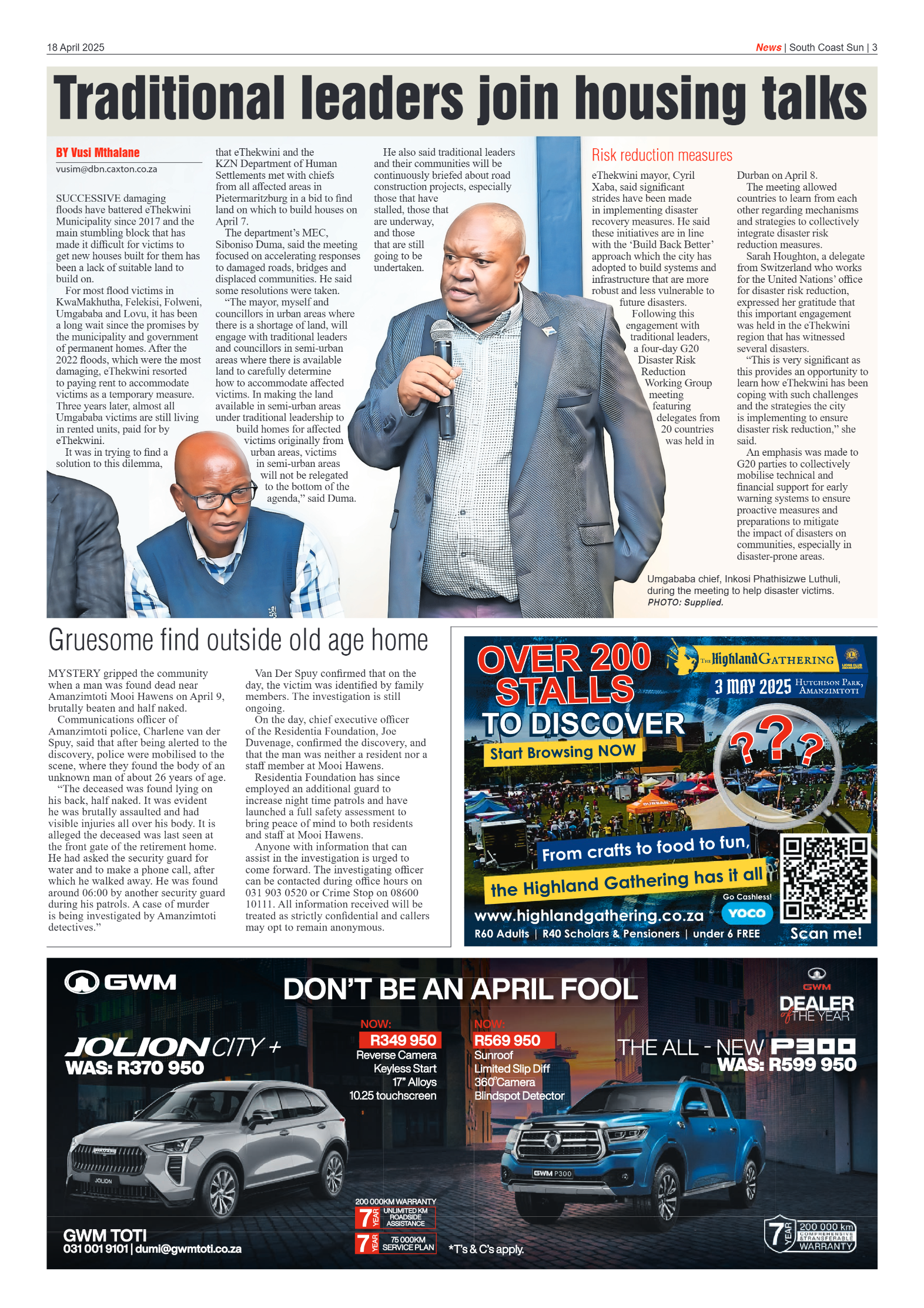 South Coast Sun 18 April 2025 page 3