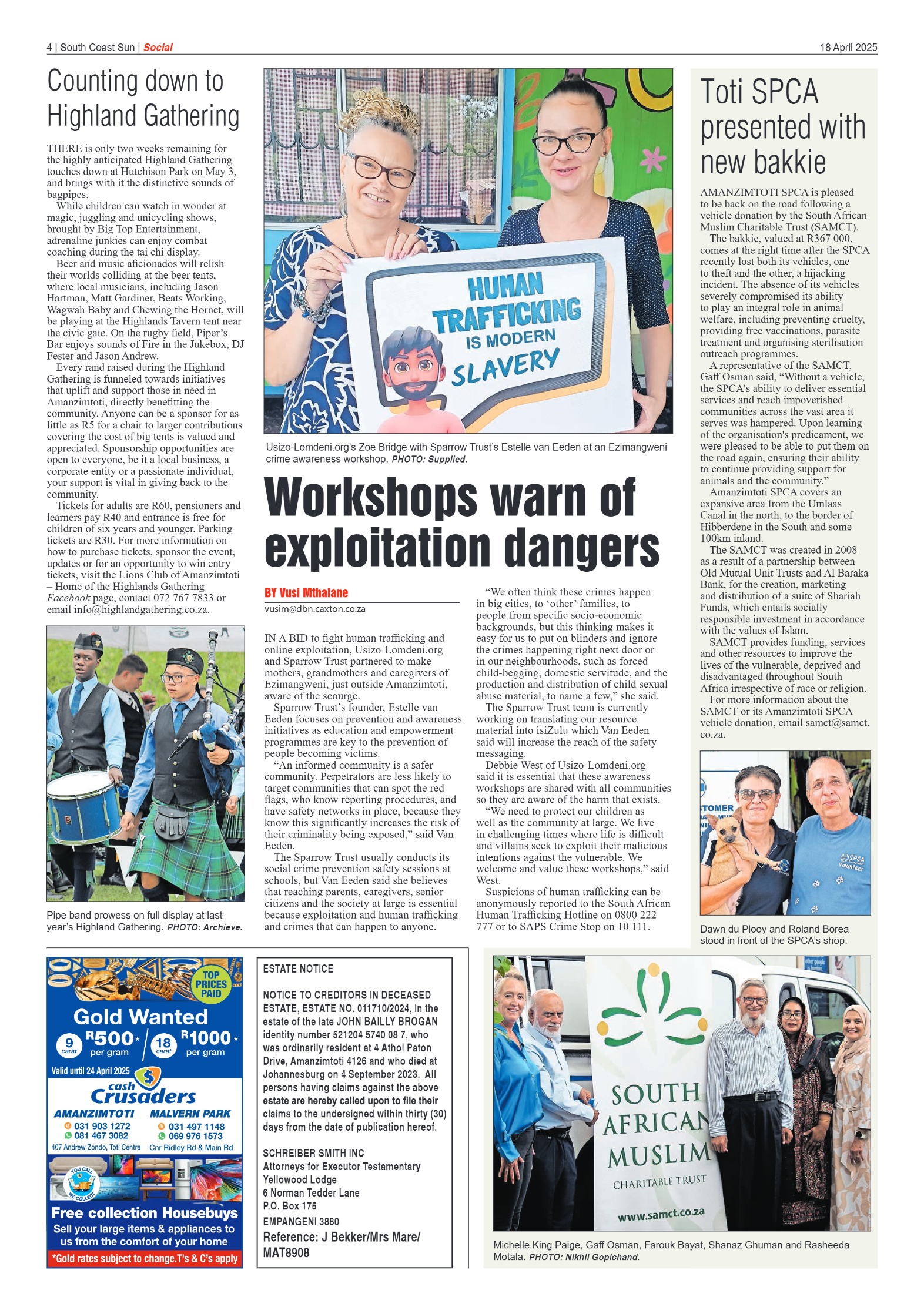 South Coast Sun 18 April 2025 page 4