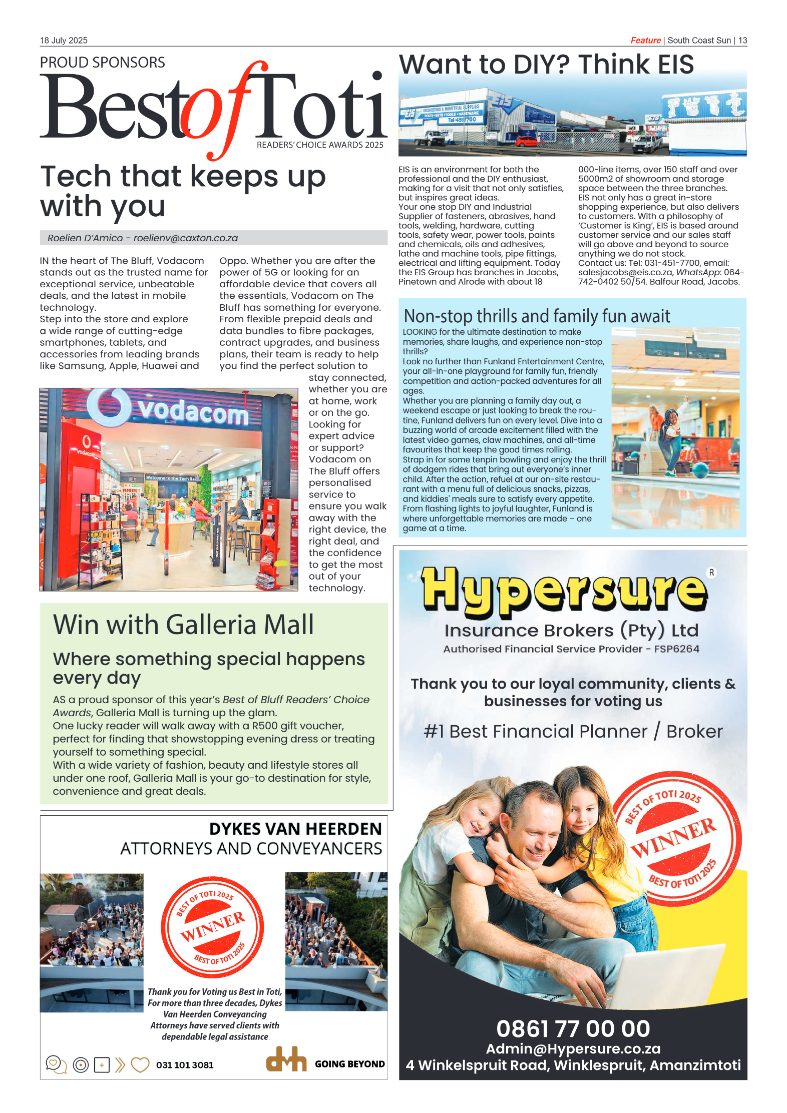 South Coast Sun 18 July 2025 page 13