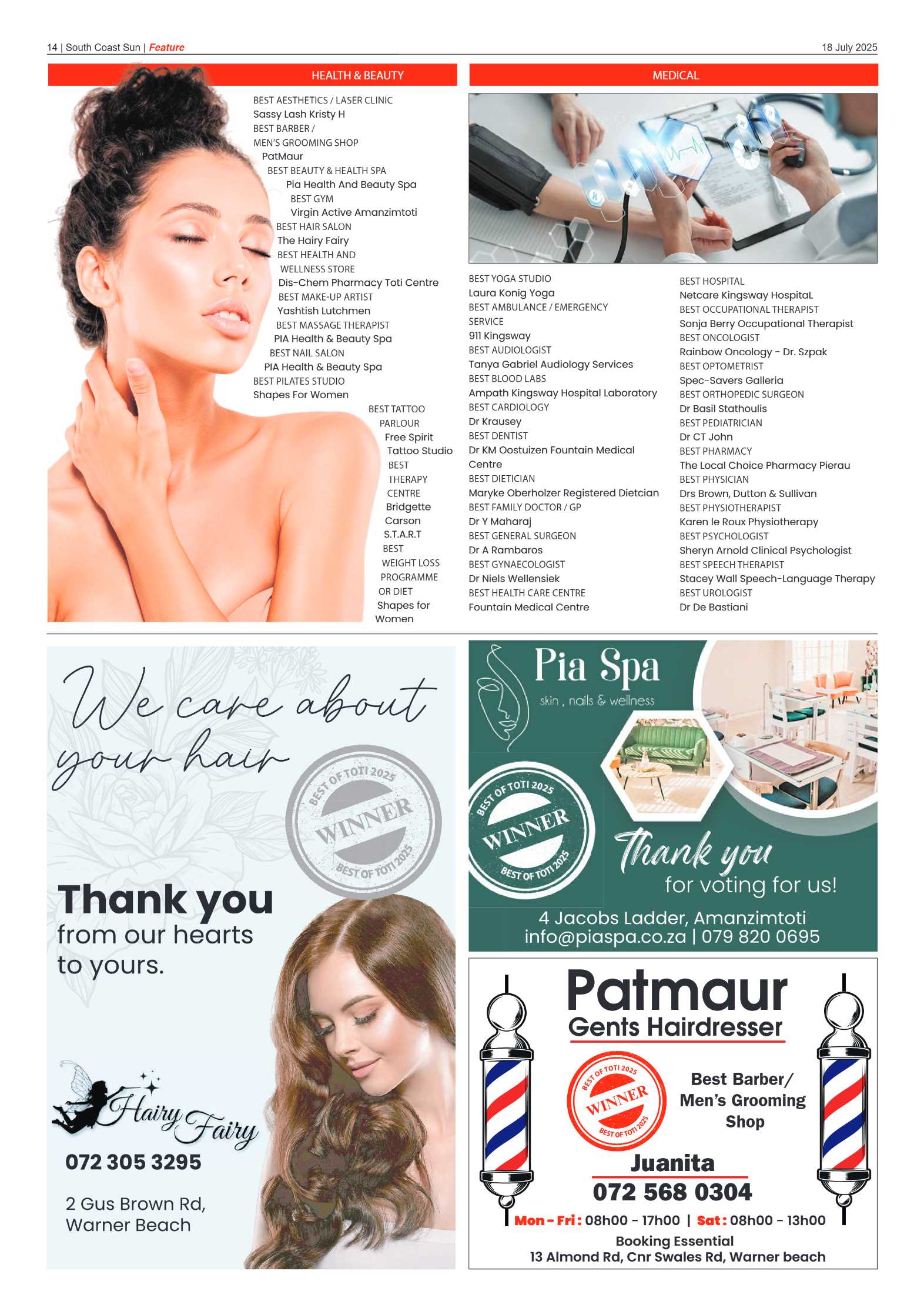 South Coast Sun 18 July 2025 page 14