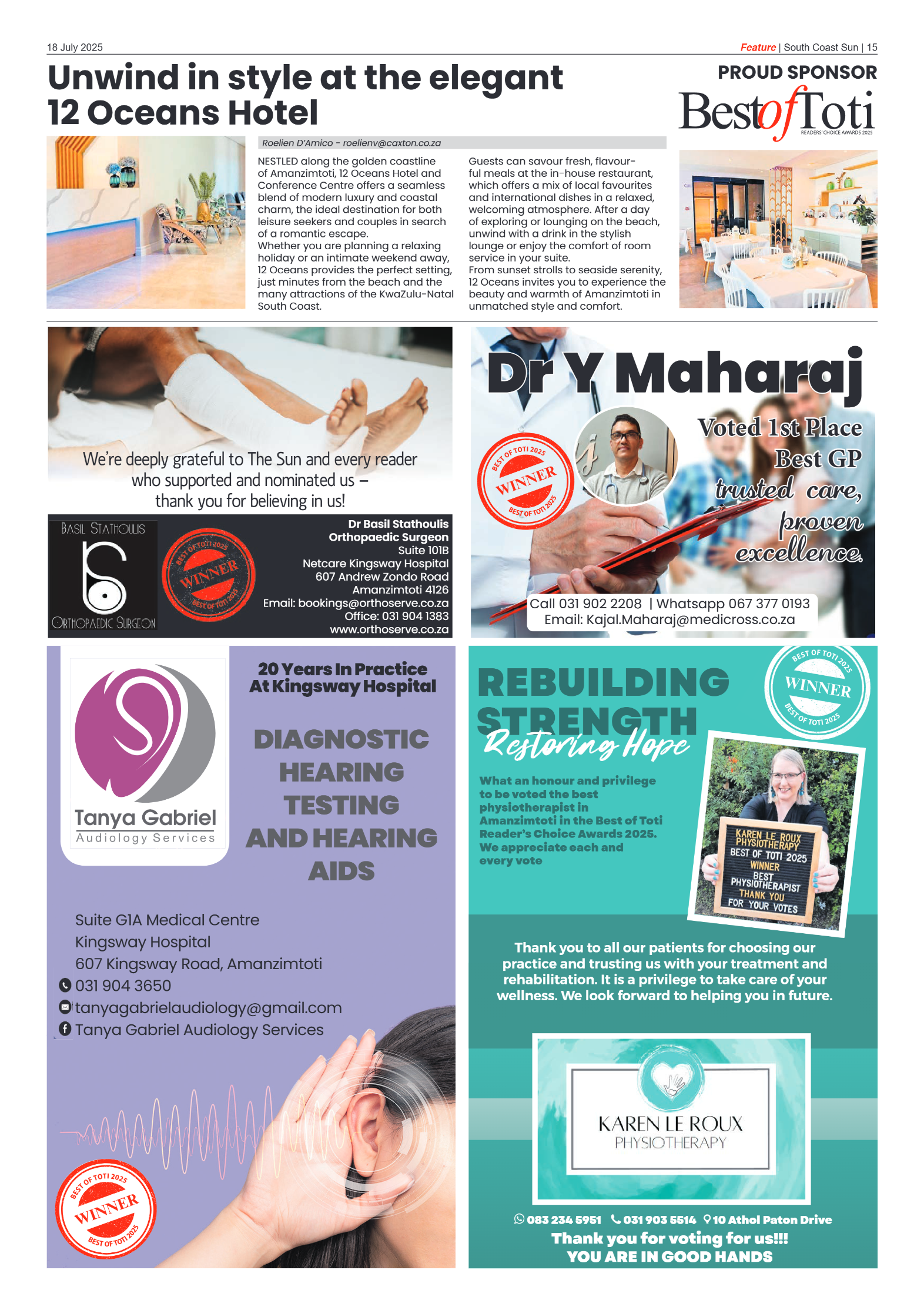 South Coast Sun 18 July 2025 page 15