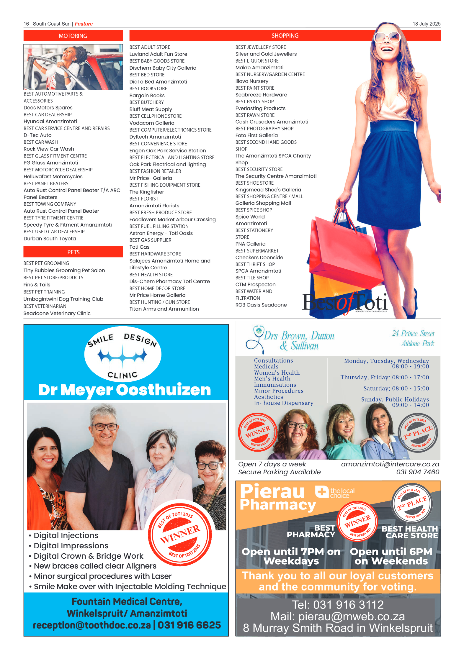 South Coast Sun 18 July 2025 page 16