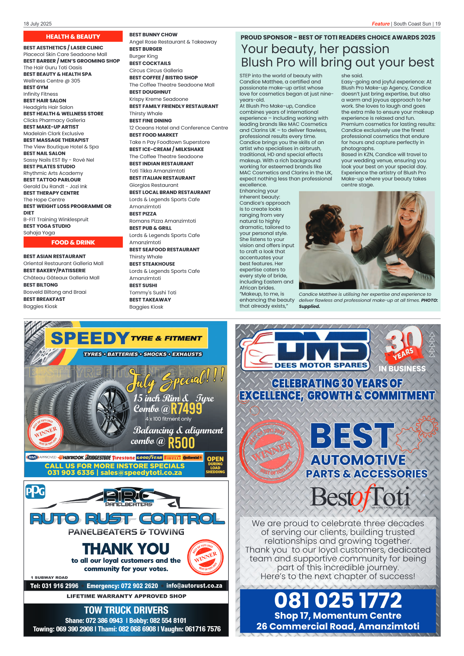 South Coast Sun 18 July 2025 page 19
