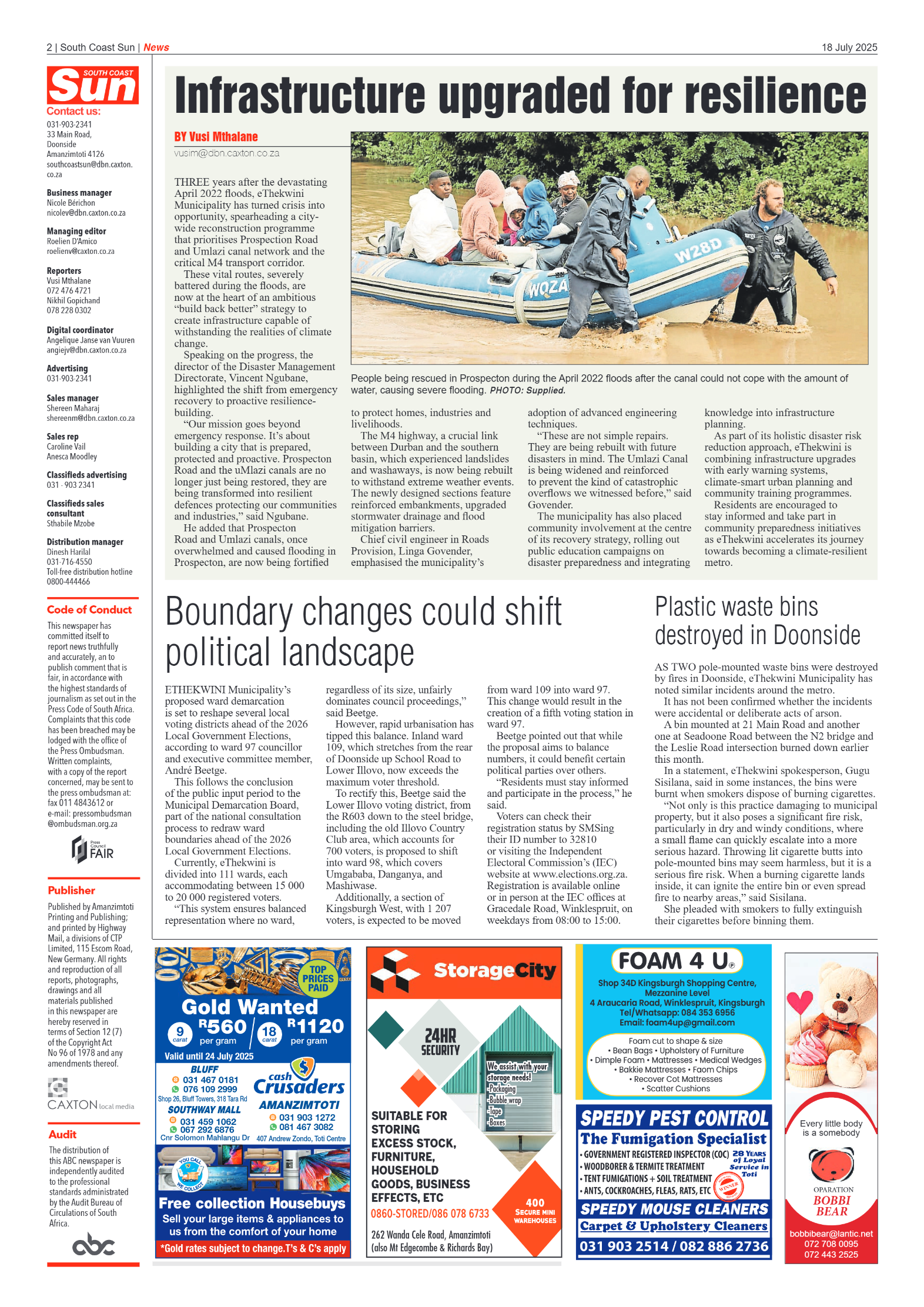 South Coast Sun 18 July 2025 page 2