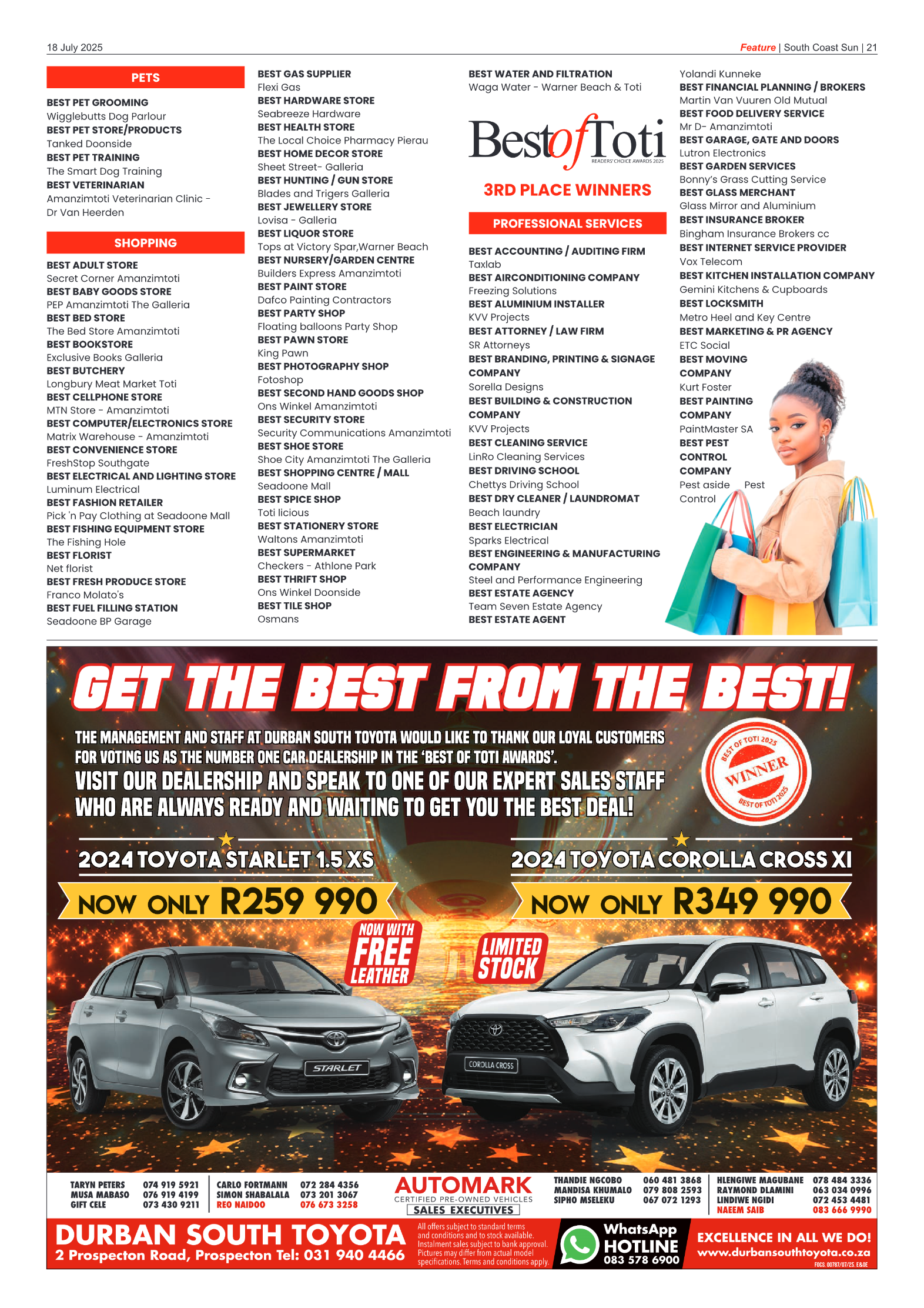 South Coast Sun 18 July 2025 page 21