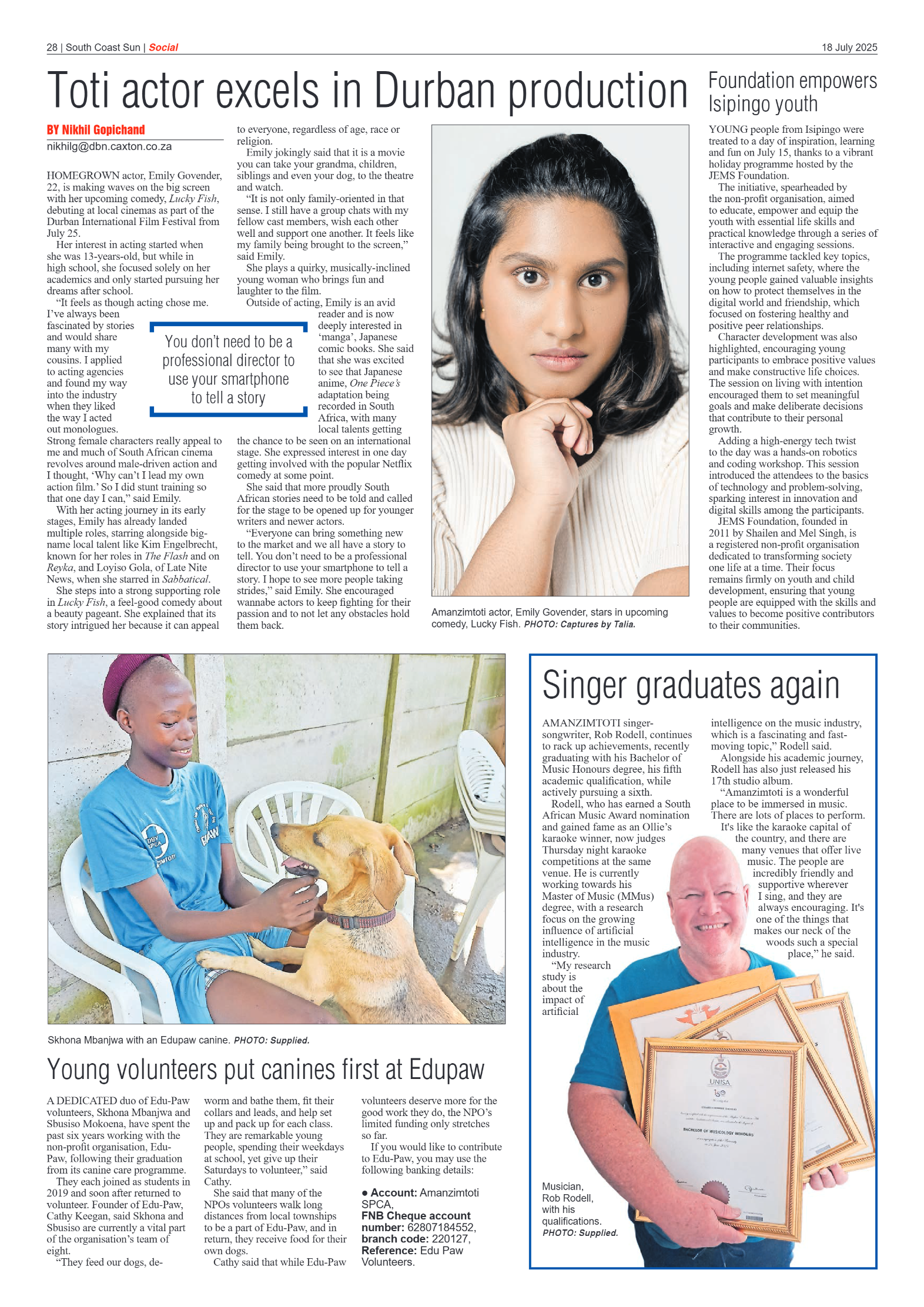 South Coast Sun 18 July 2025 page 28