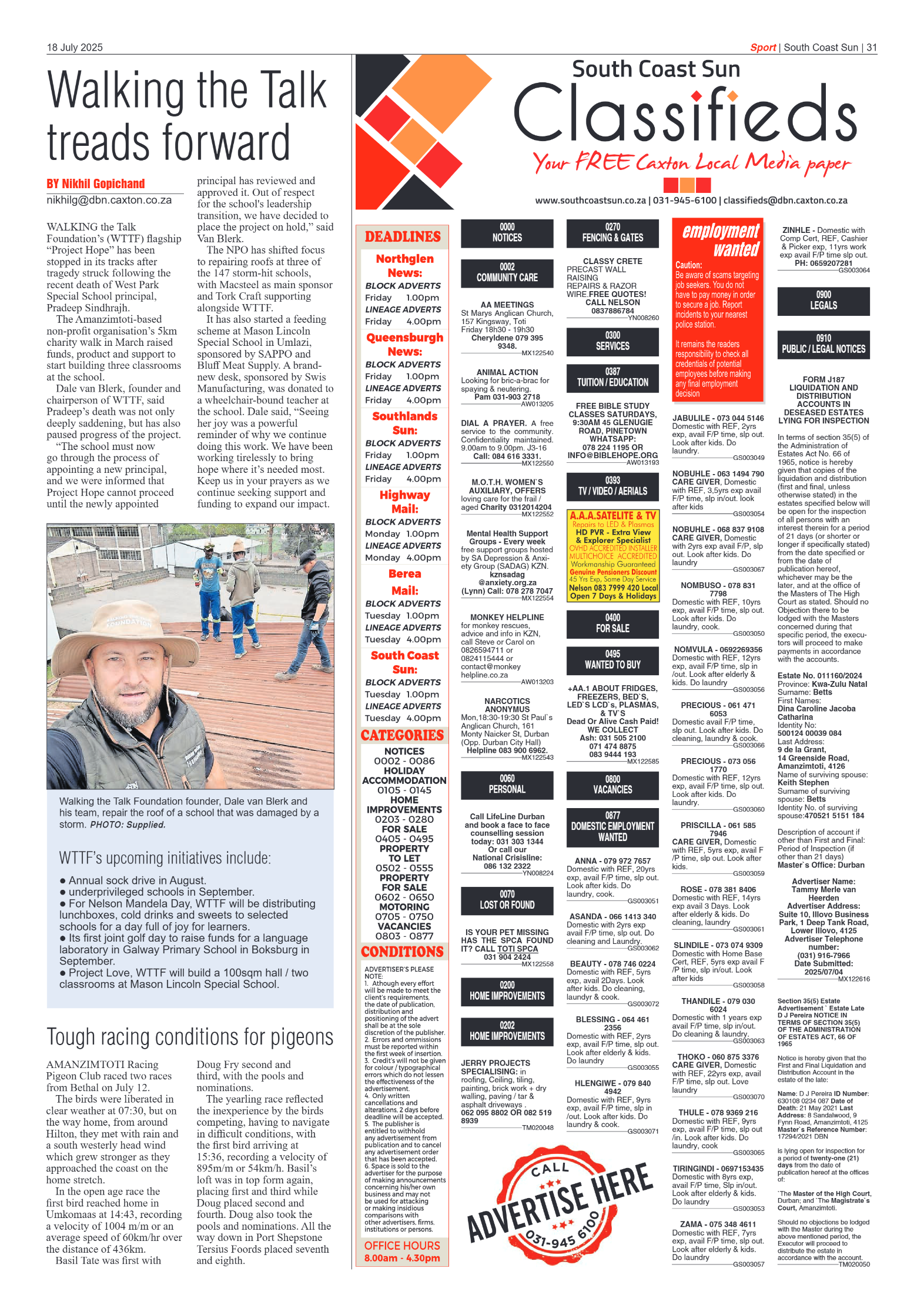 South Coast Sun 18 July 2025 page 31