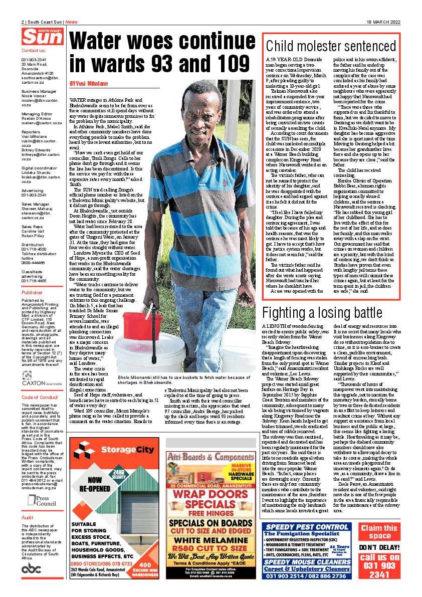 South Coast Sun 18 March 2022 page 2