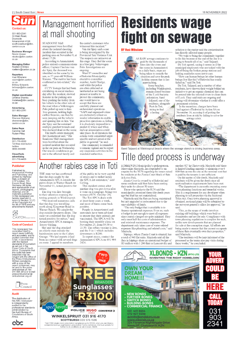 South Coast Sun 18 November 2022 page 2