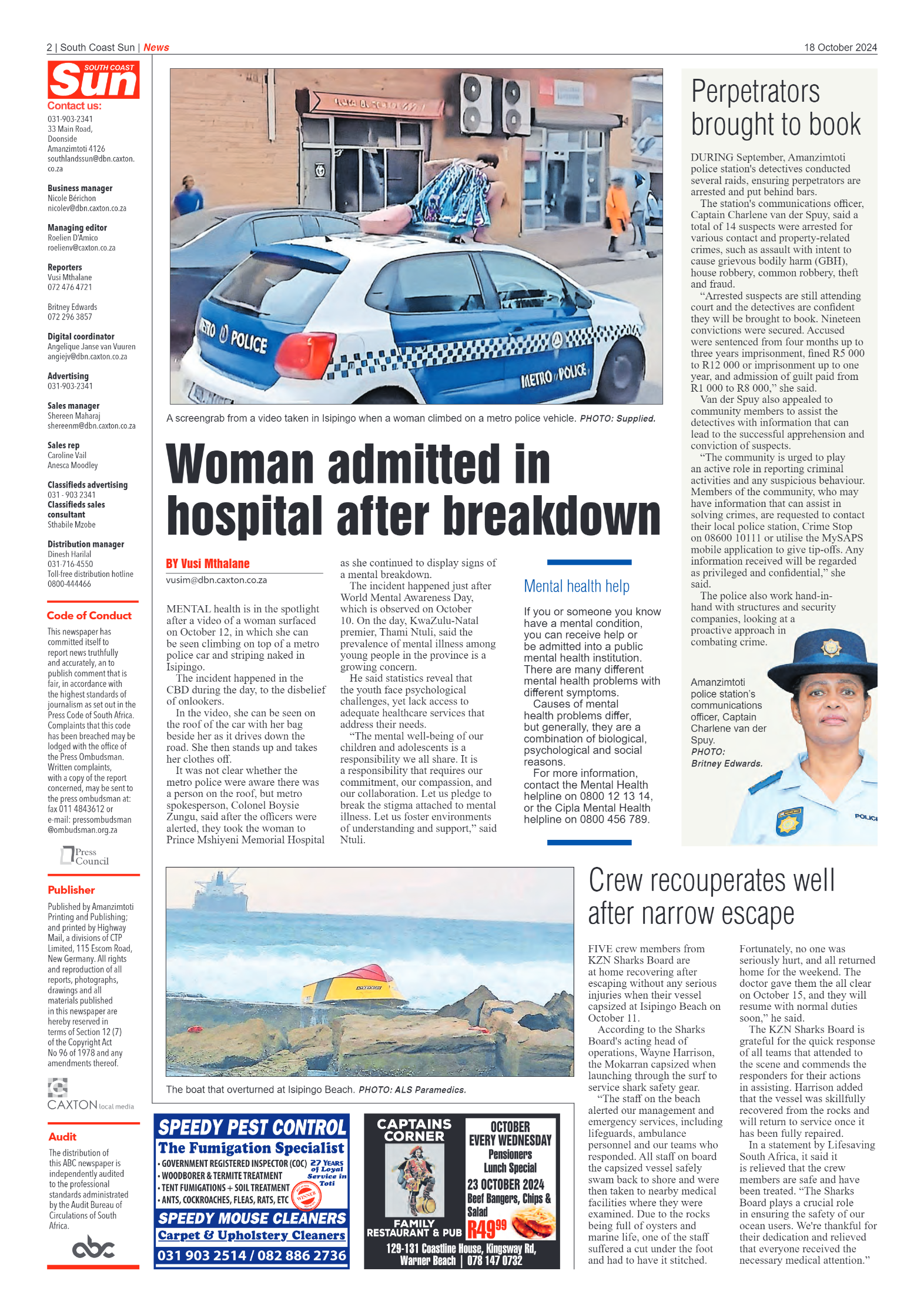 South Coast Sun 18 October 2024 page 4