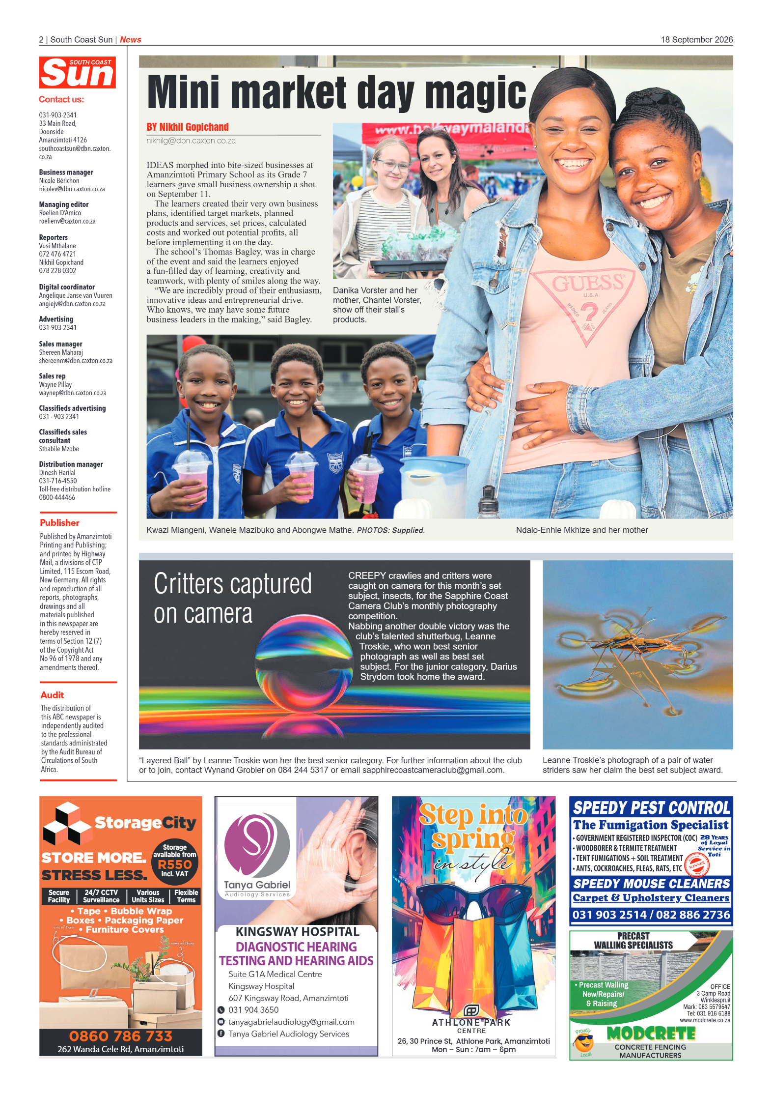 South Coast Sun 18 September 2026 page 2