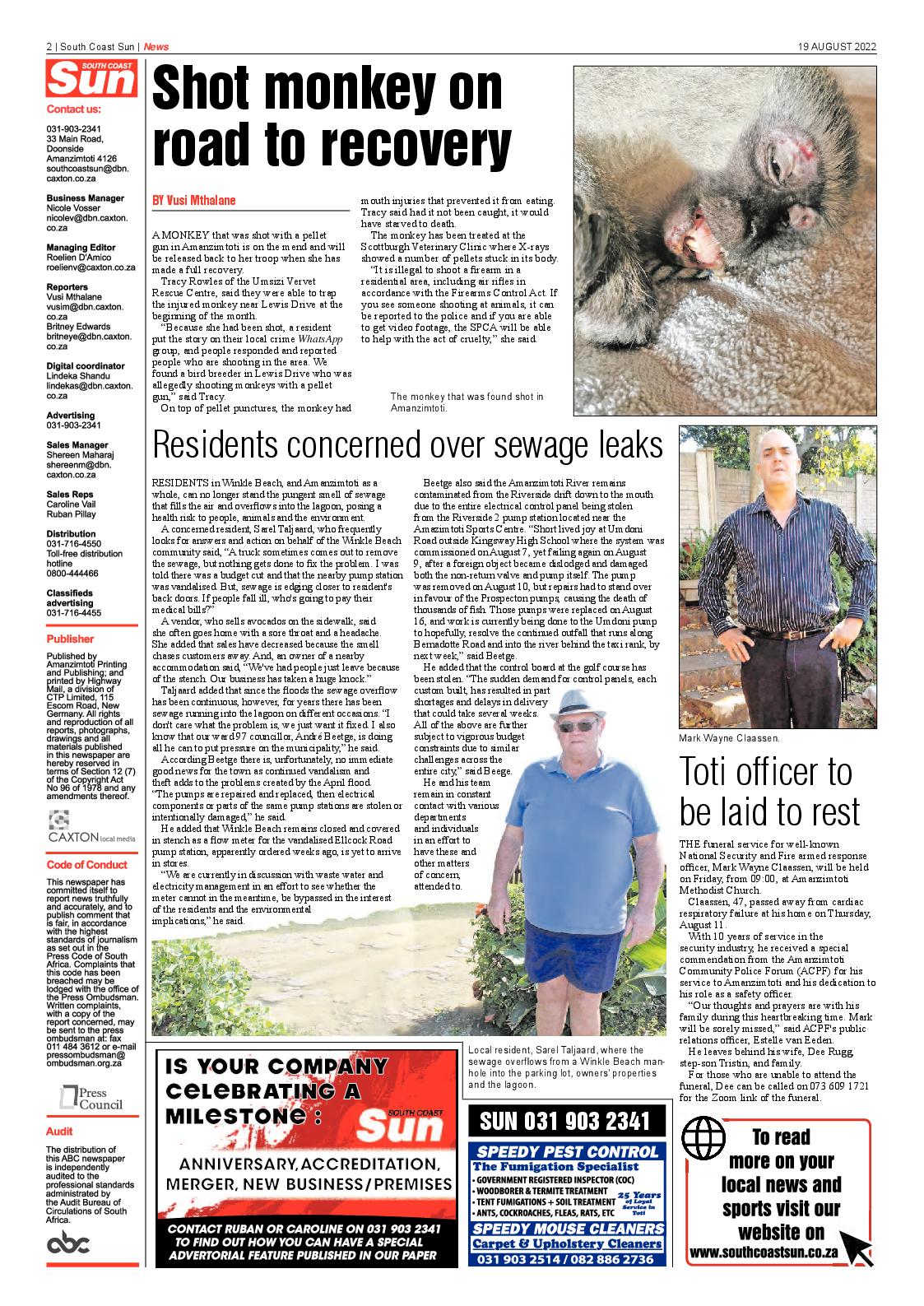 South Coast Sun 19 August 2022 page 2