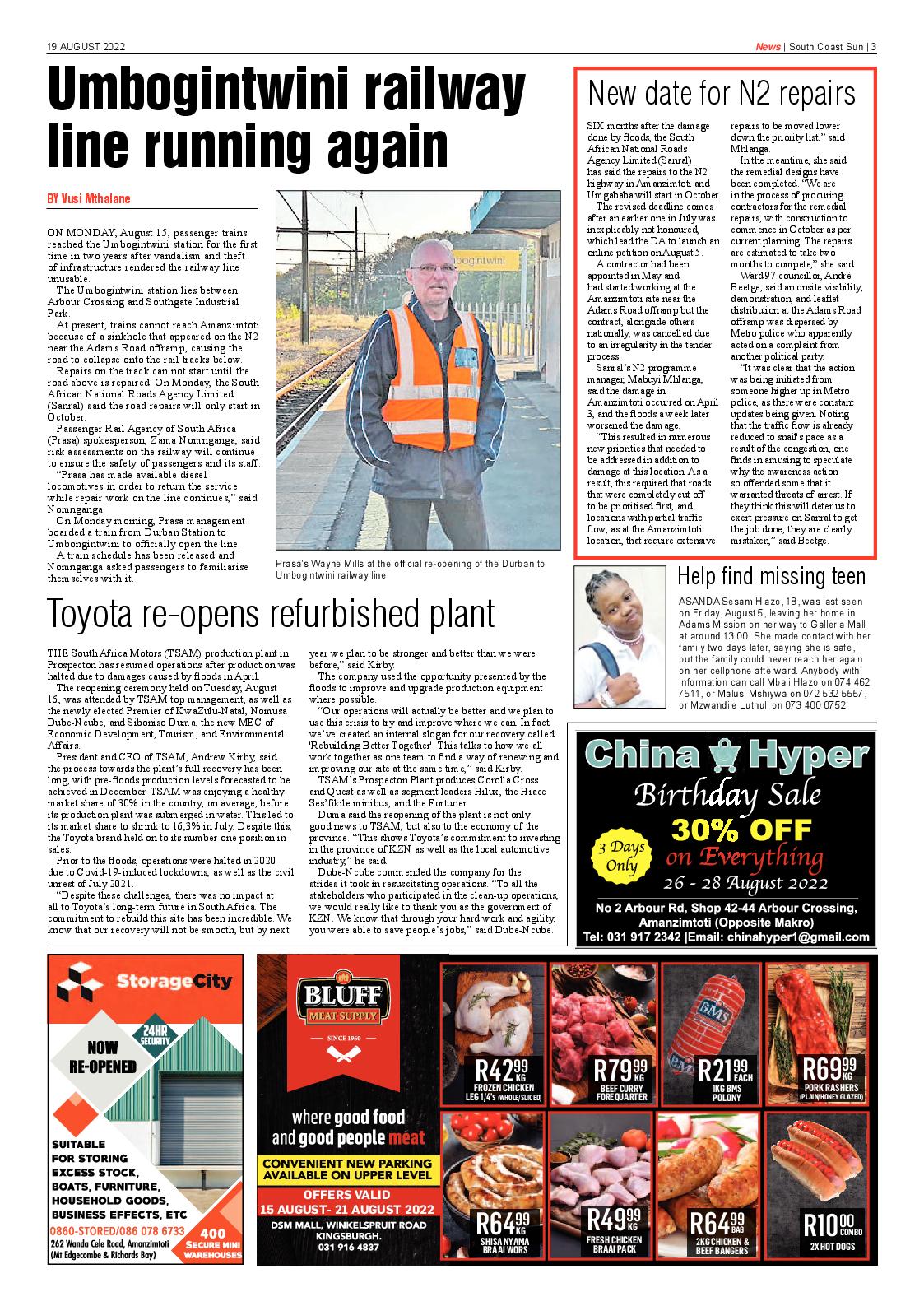 South Coast Sun 19 August 2022 page 3