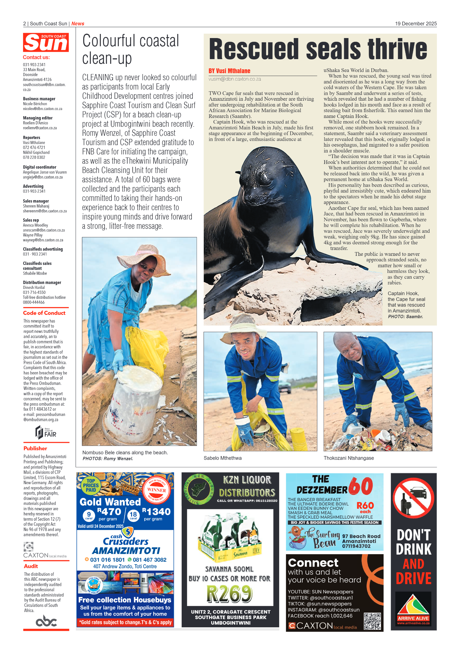 South Coast Sun 19 December 2025 page 2