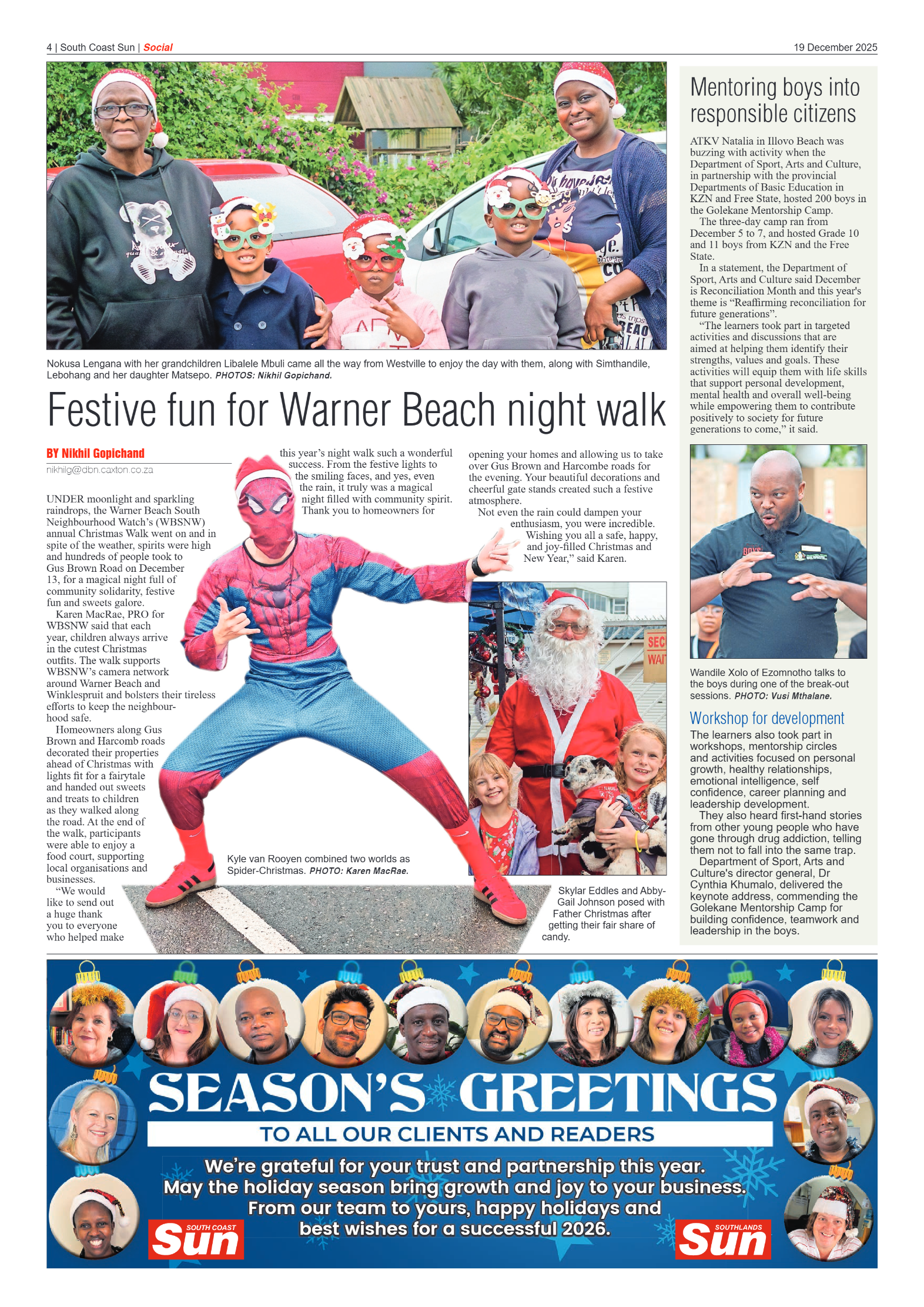South Coast Sun 19 December 2025 page 4