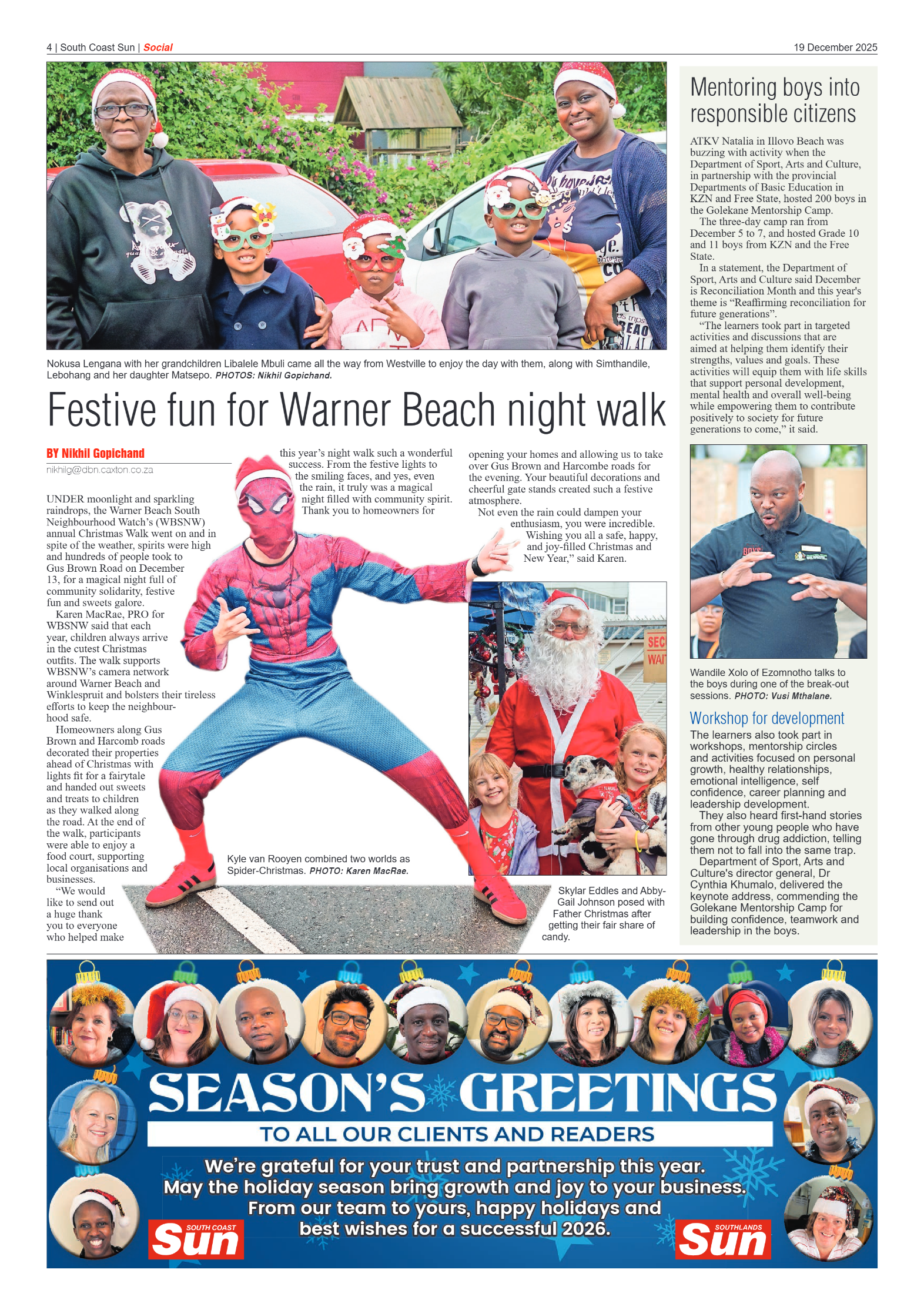 South Coast Sun 19 December 2025 page 4