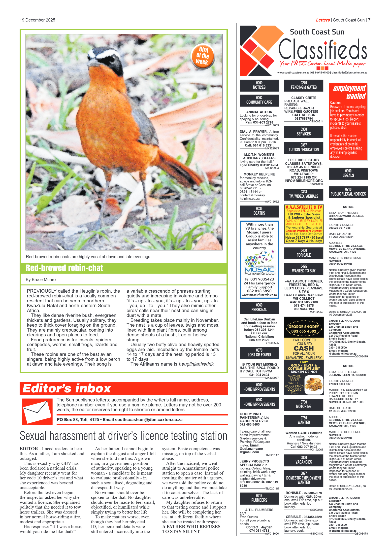 South Coast Sun 19 December 2025 page 7