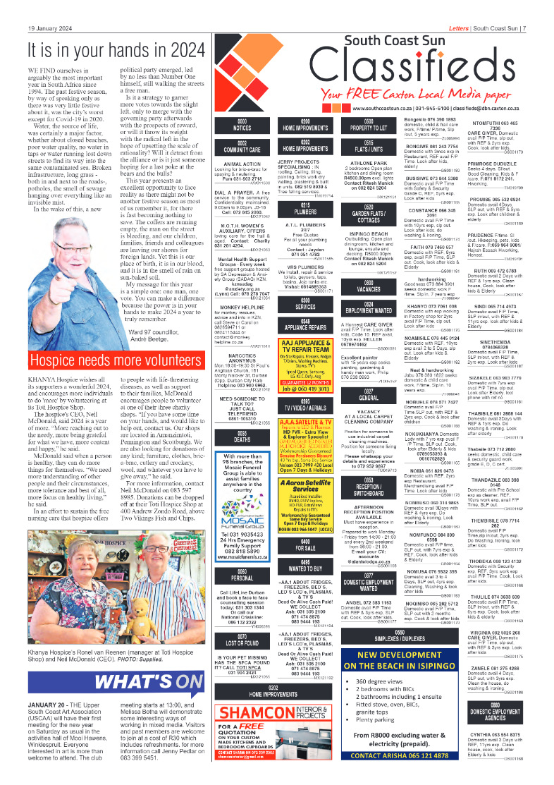 South Coast Sun 19 January 2024 page 7