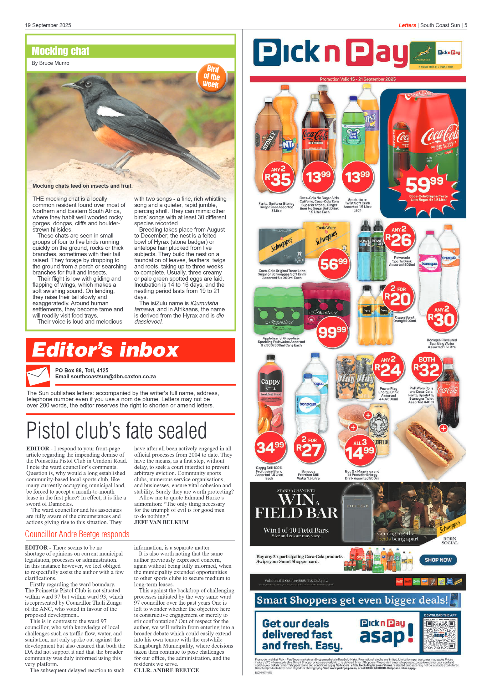 South Coast Sun 19 September 2025 page 5