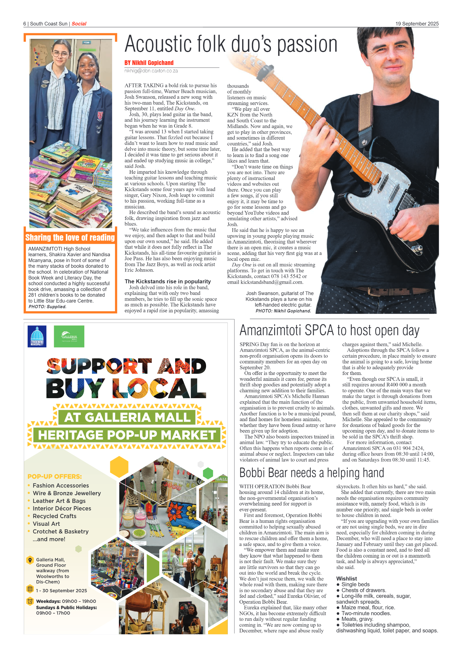 South Coast Sun 19 September 2025 page 6