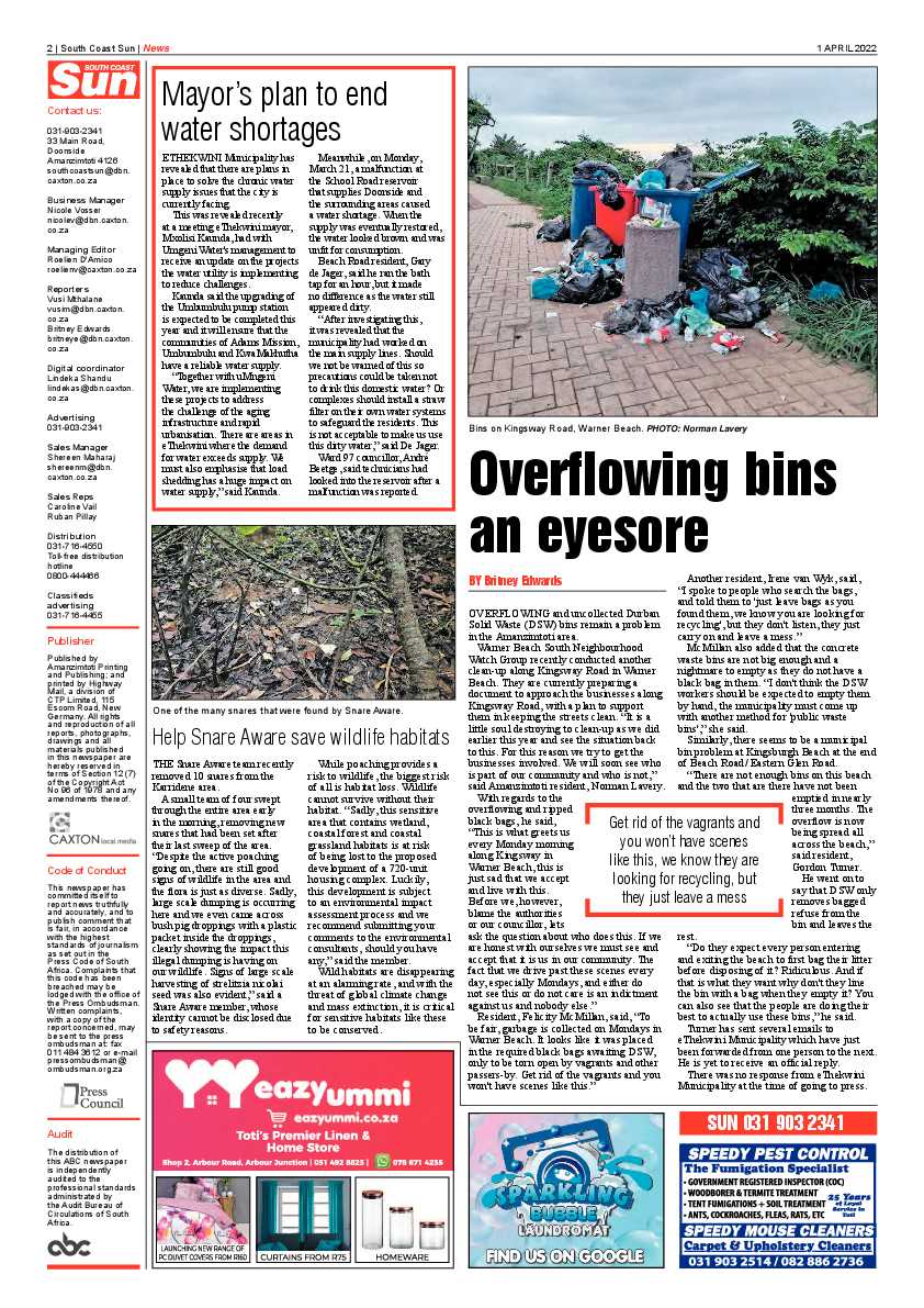 South Coast Sun 1 April 2022 page 2