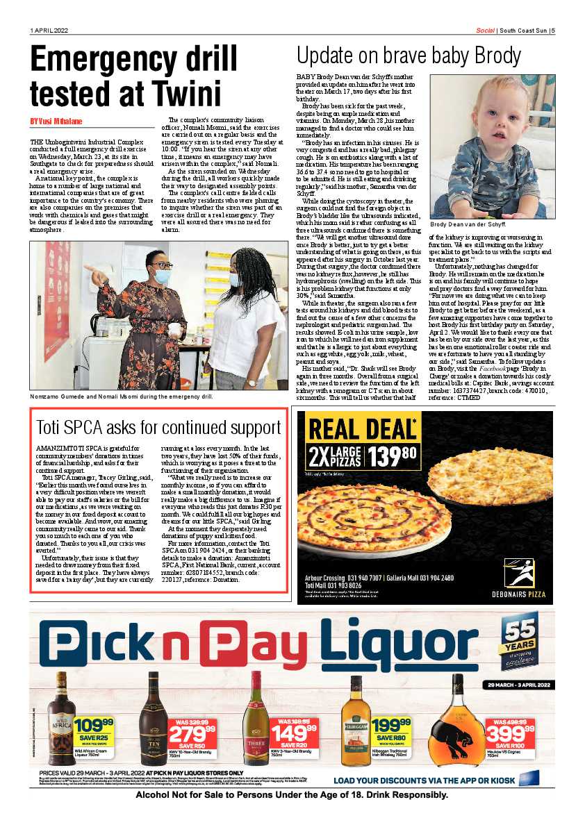 South Coast Sun 1 April 2022 page 5