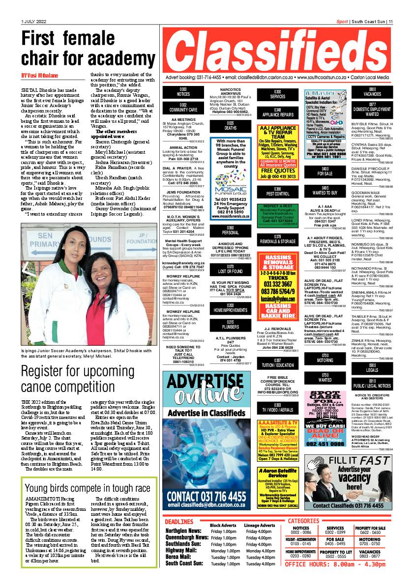 South Coast Sun 1 July 2022 page 11