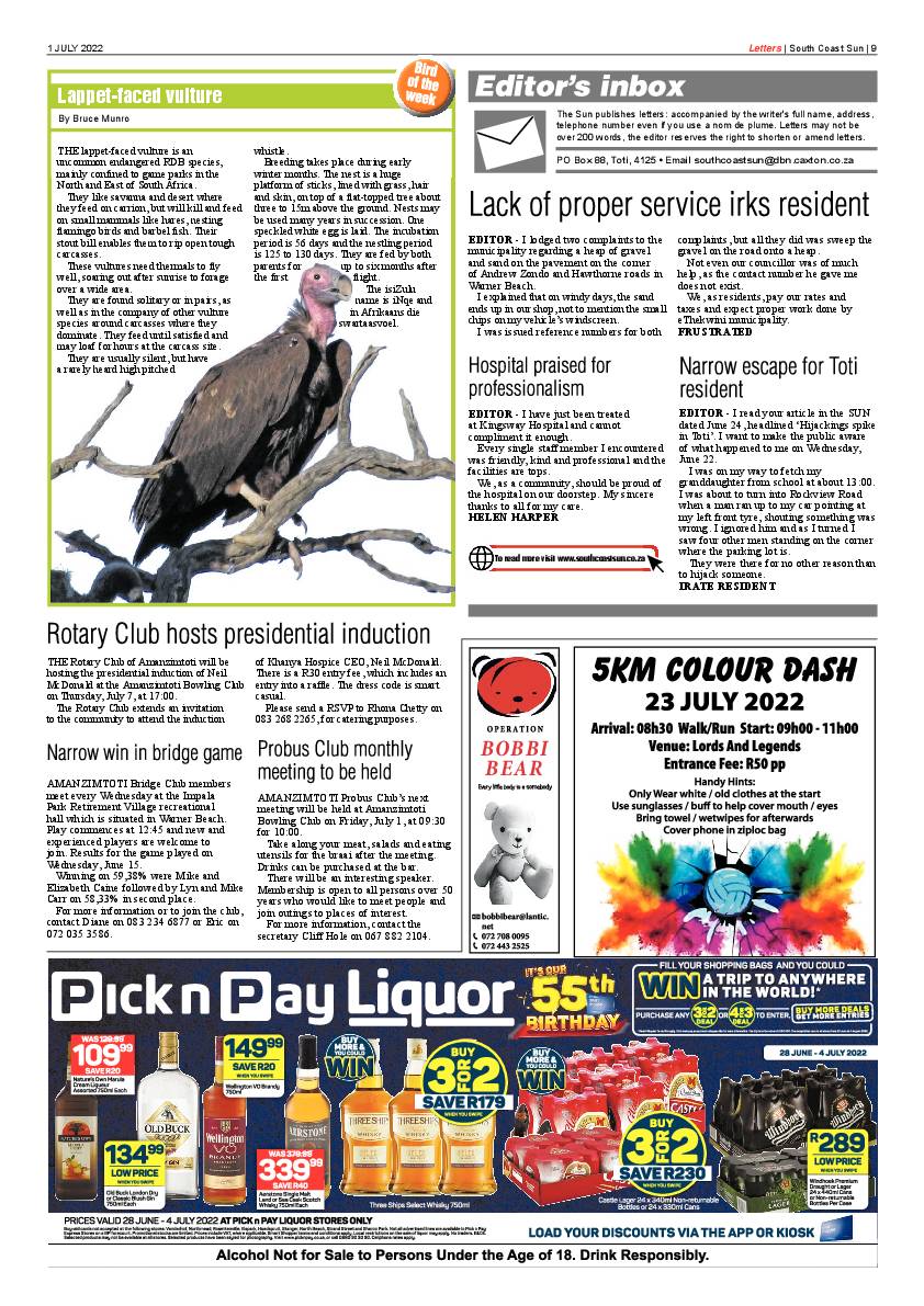 South Coast Sun 1 July 2022 page 9