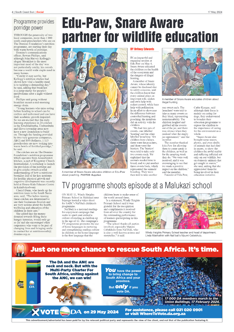 South Coast Sun 17 May 2024 page 4