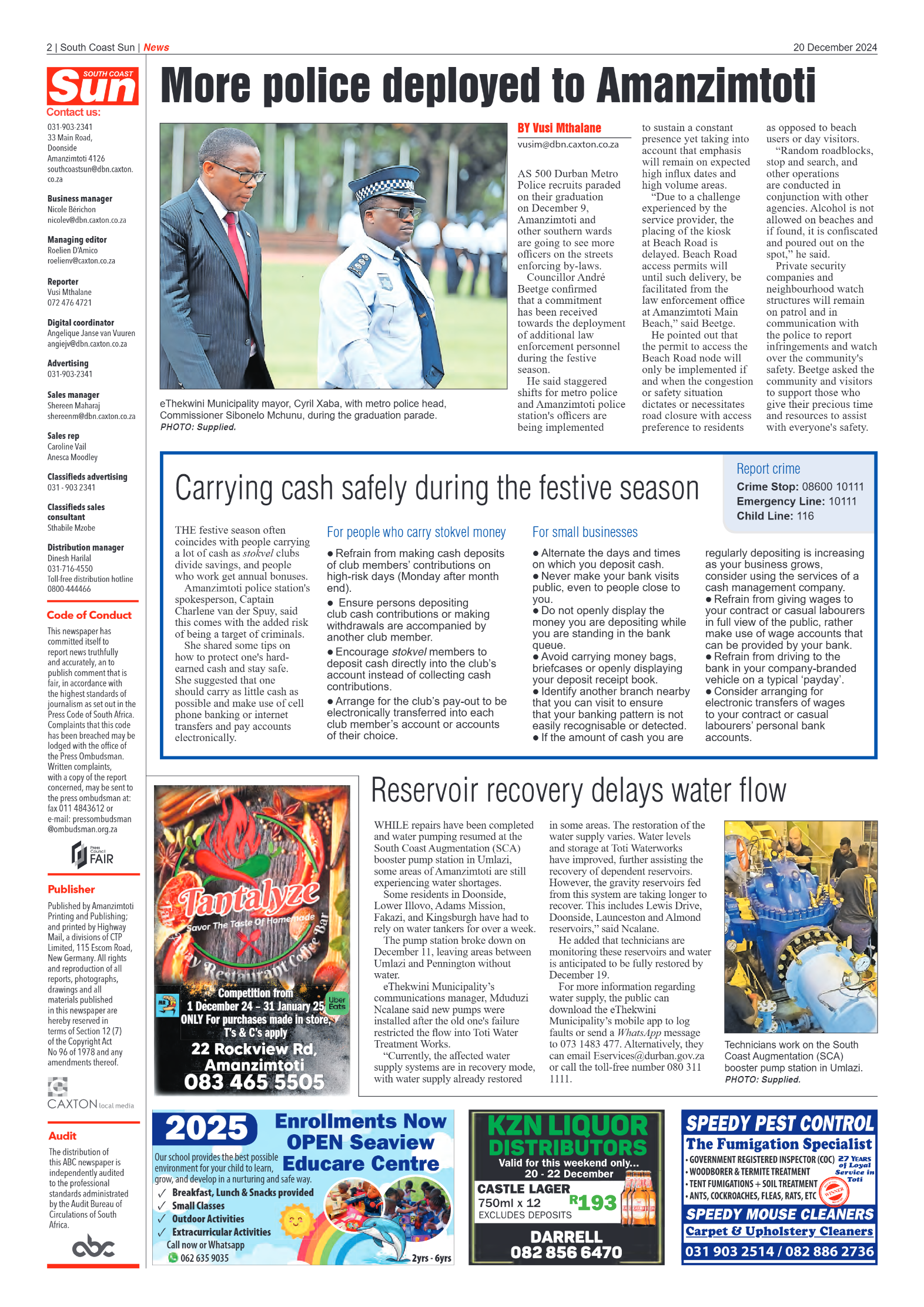 South Coast Sun 20 December 2024 page 2