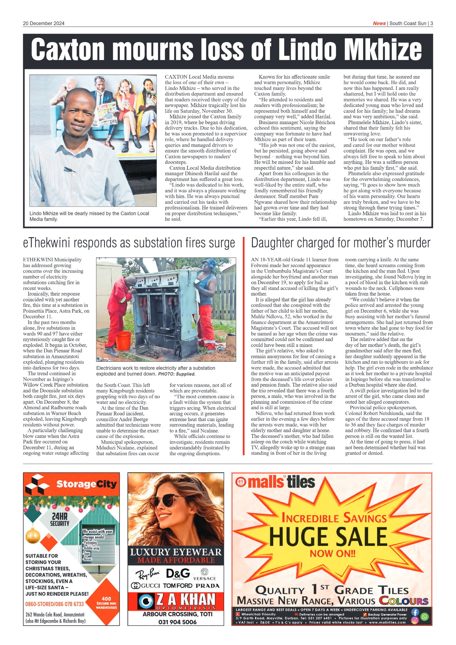 South Coast Sun 20 December 2024 page 3