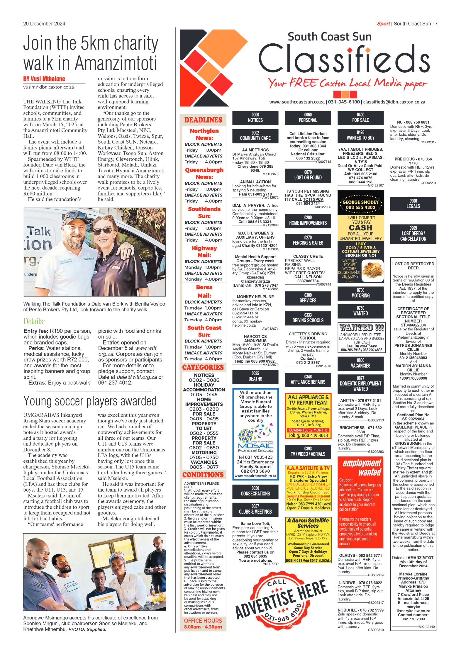 South Coast Sun 20 December 2024 page 7